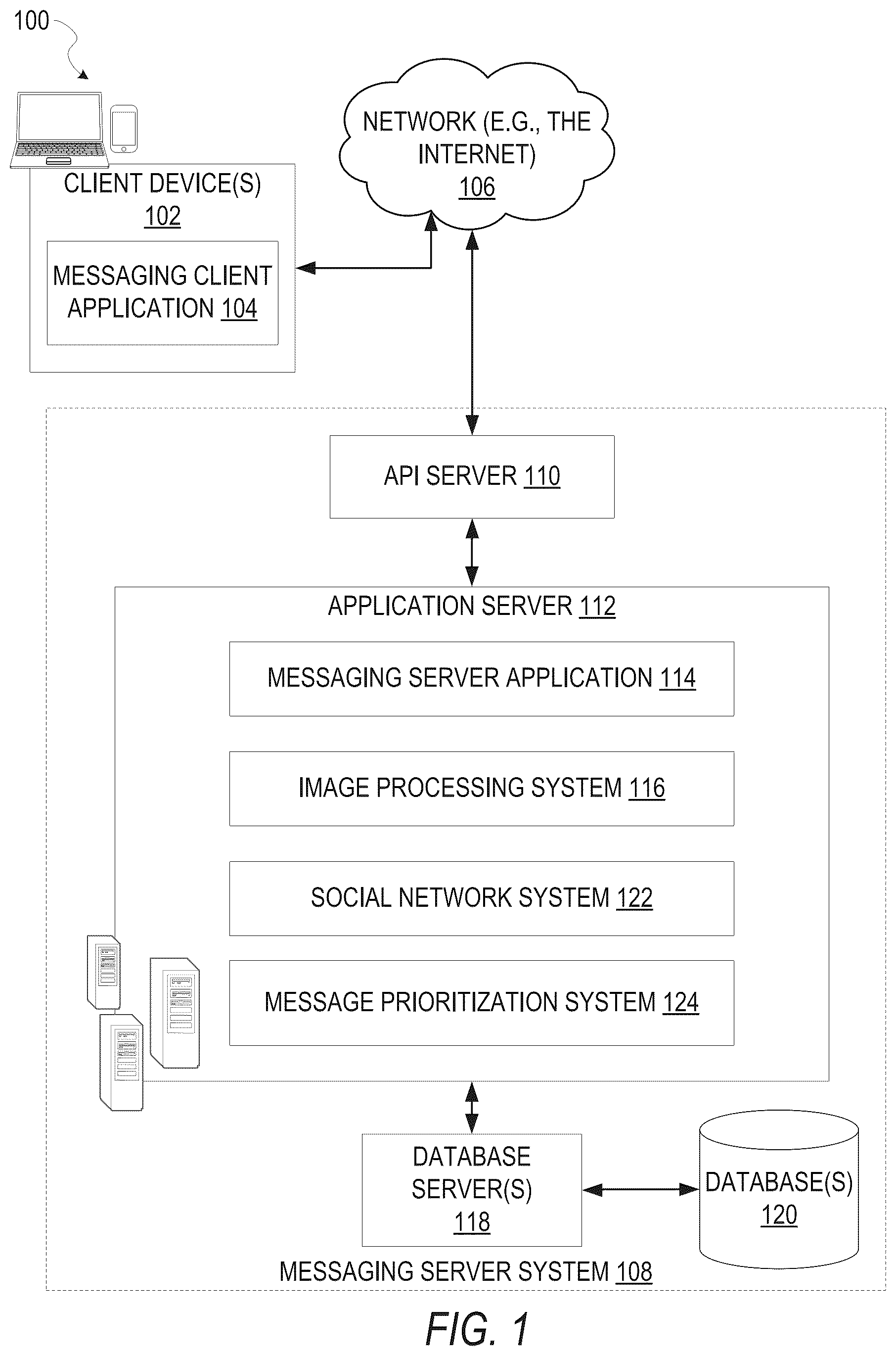 Patent US12099701 Figure 1 – Message thread prioritization interface