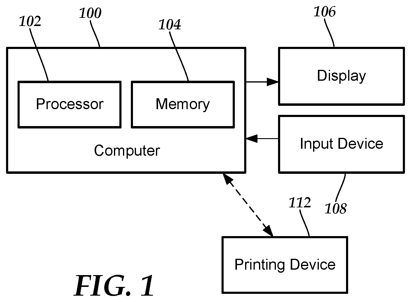 Patent US12099764 — Methods and systems for encoding information about variable data print files — Figure 1