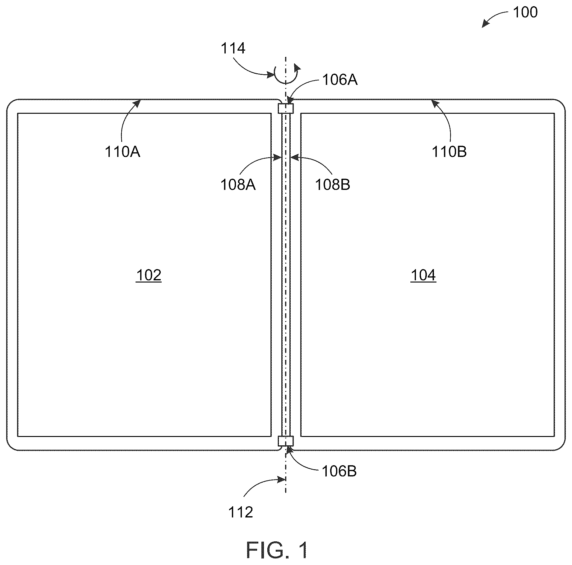 Patent US12099774 — Instruction color book painting for dual-screen devices — Figure 1