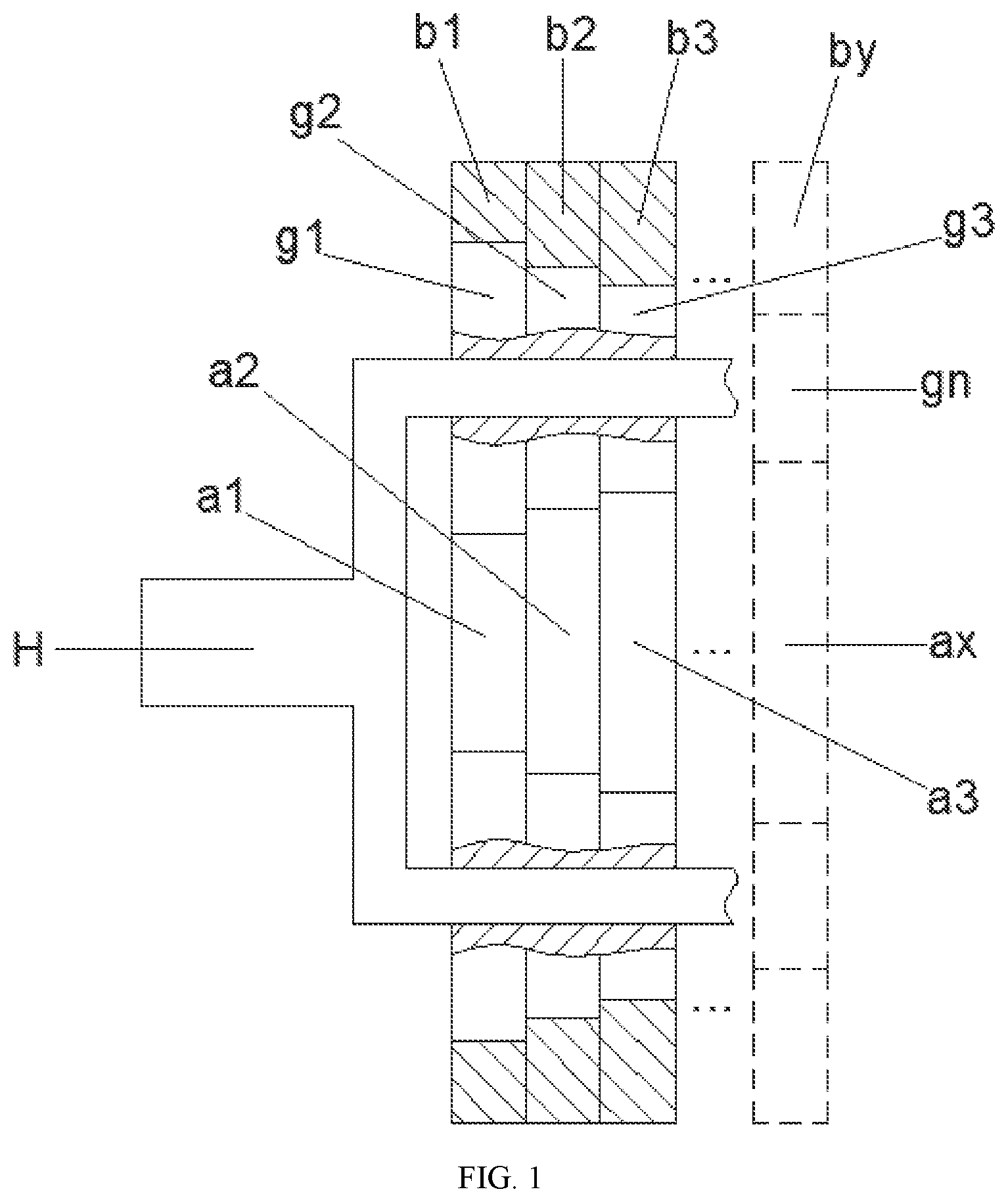 Patent US12099780 — Method and manufacturing method of multi-linkage planetary gear speed changing mechanism, and multi-linkage planetary gear speed changing mechanism — Figure 1