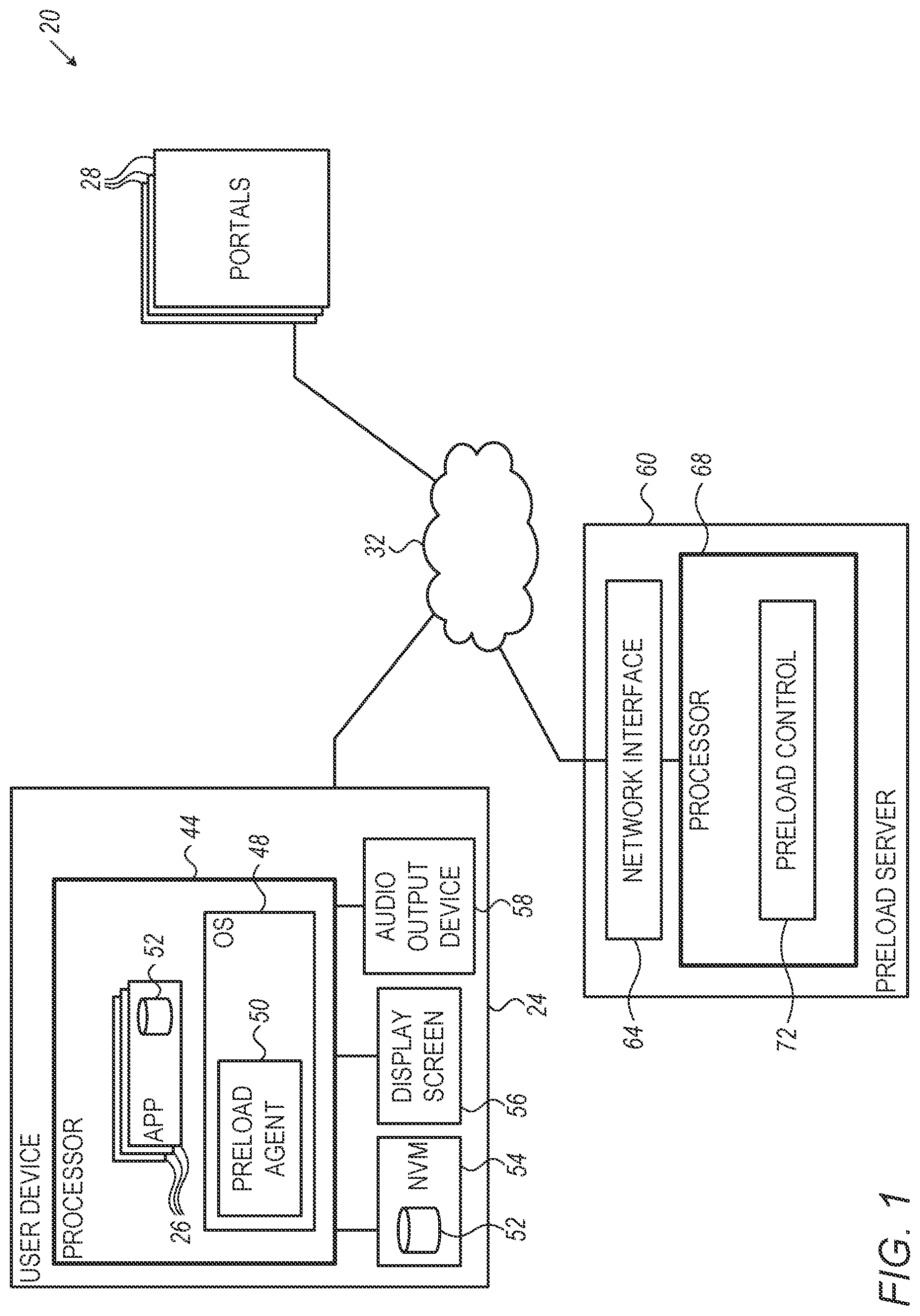 Patent US12099854 — Techniques for detecting completion of preloading of user applications — Figure 1