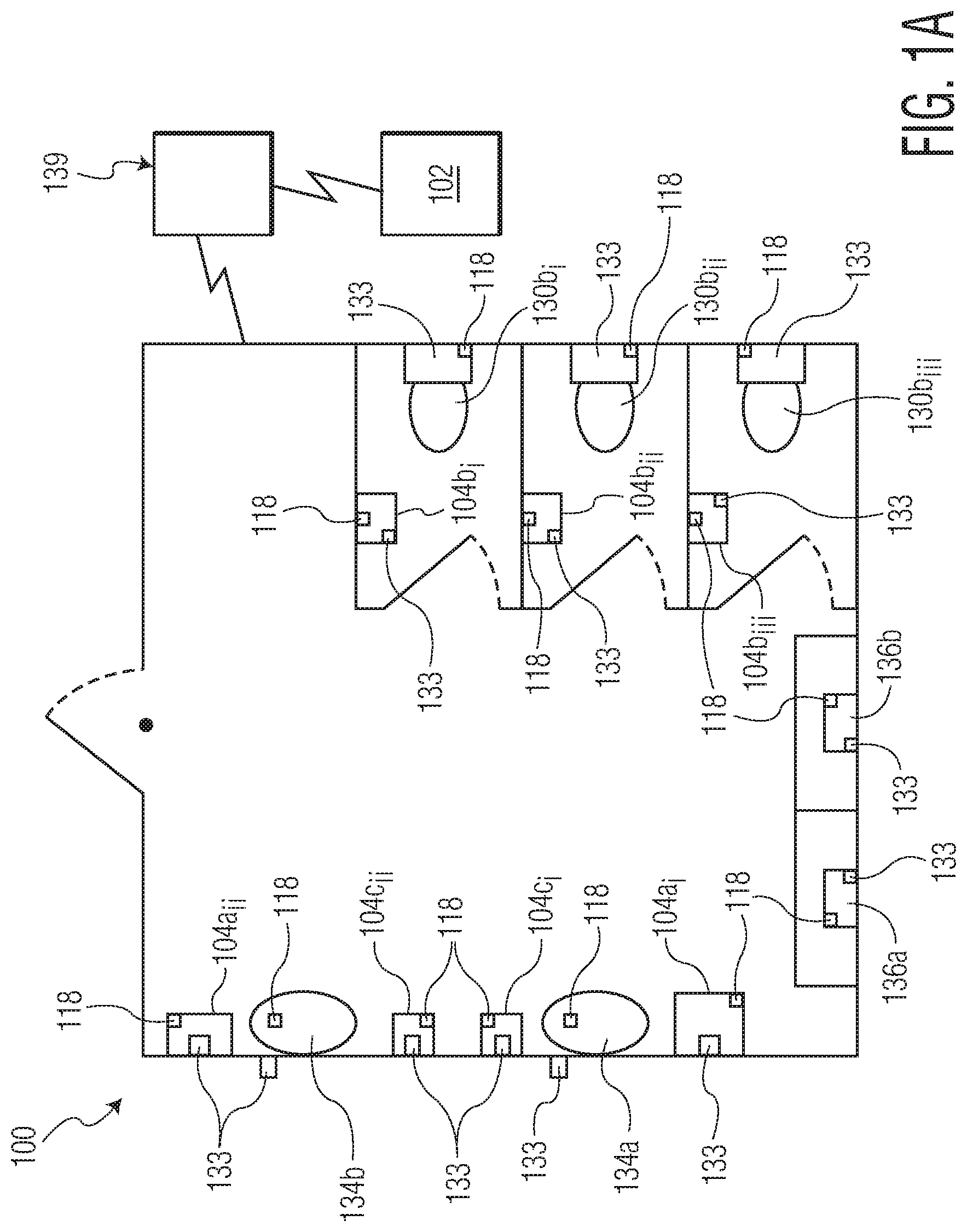 Patent US12099951 — Management of washroom components — Figure 1
