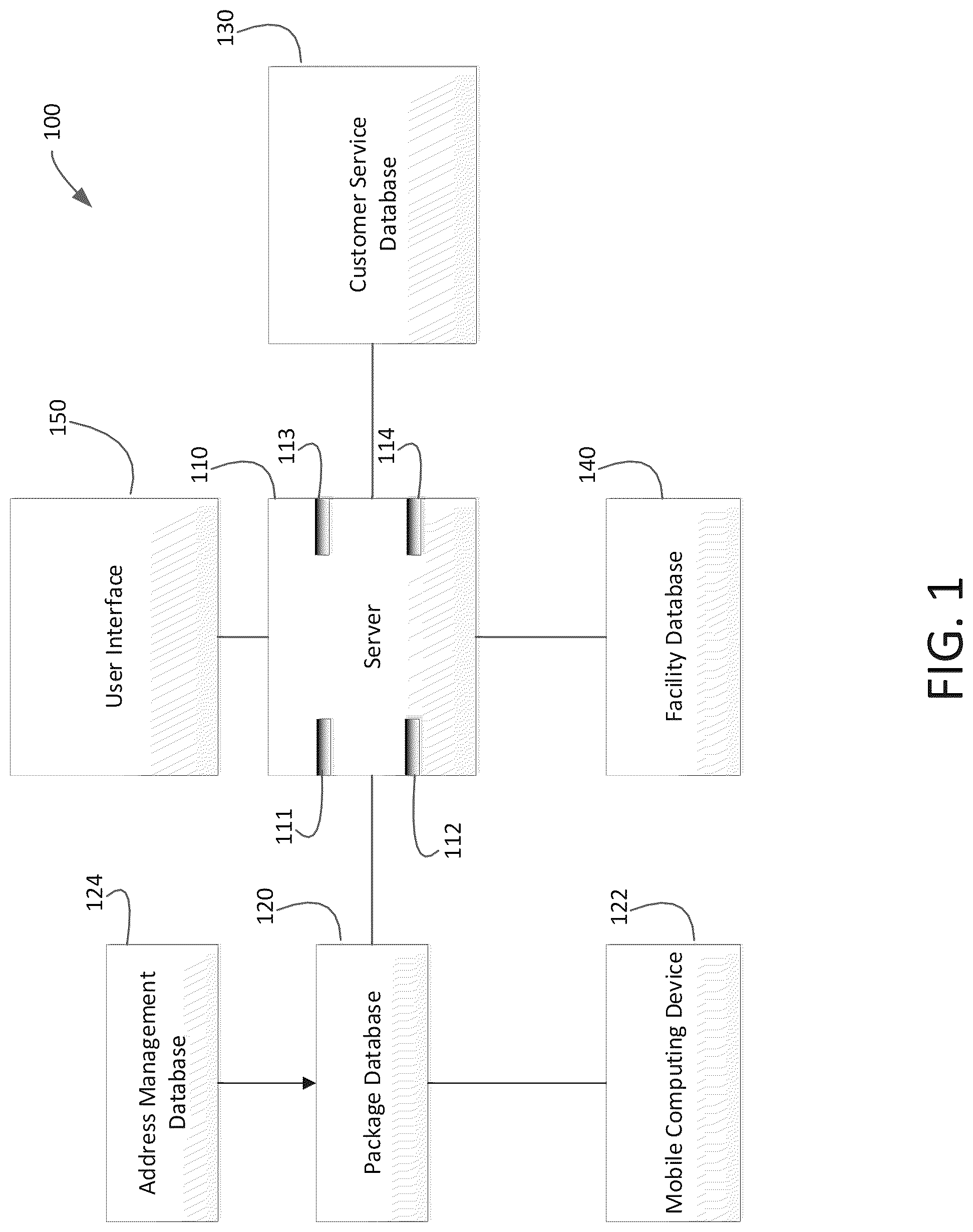 Patent US12099961 — Package delivery management systems and methods — Figure 1