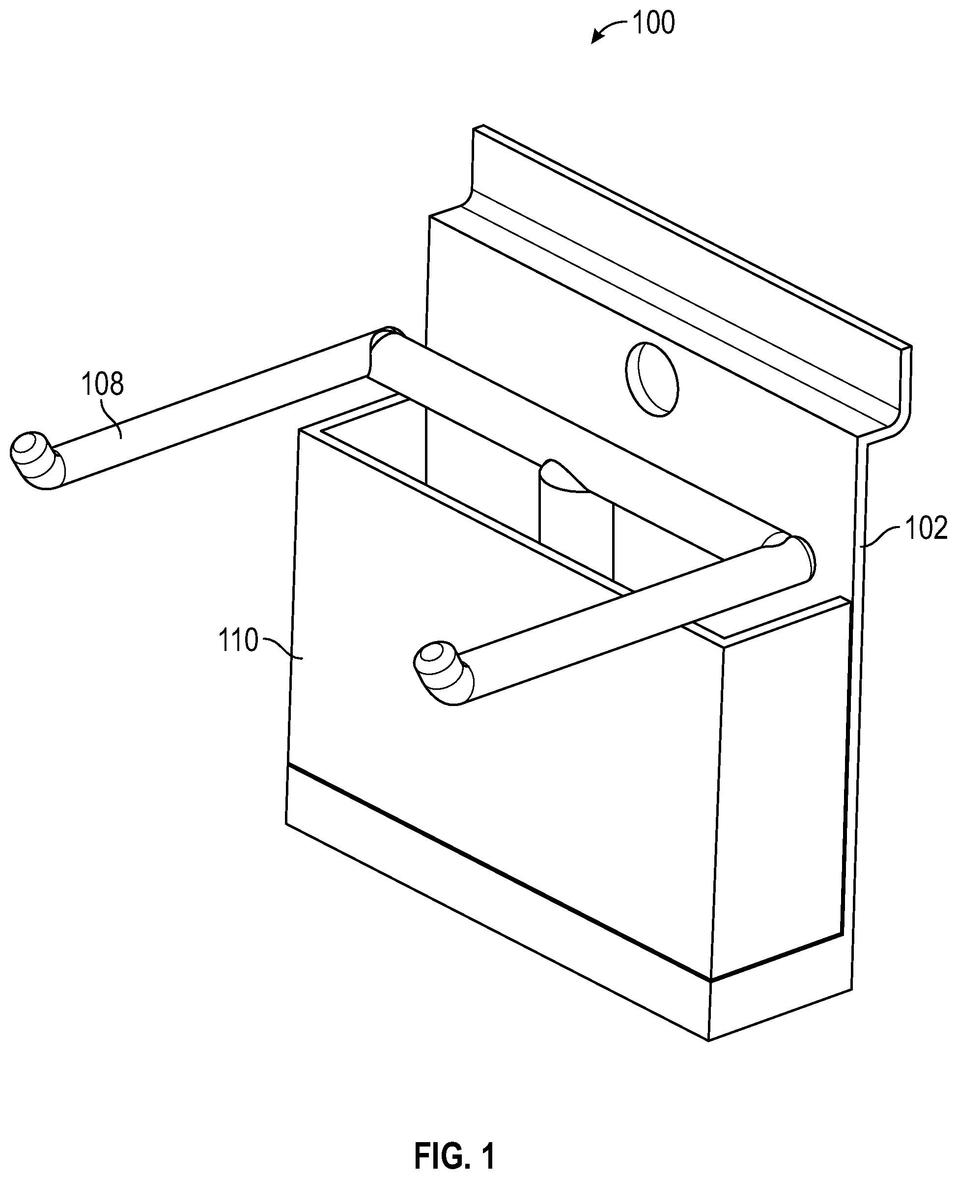 Patent US12099966 Figure 1 – Device for holding and monitoring weight of product(s) in an inventory management system