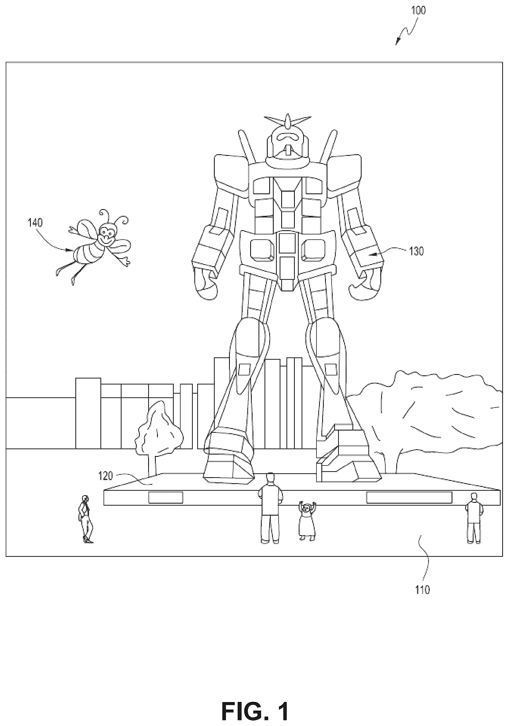 Patent US12100080 Figure 1 – Virtual reticle for augmented reality systems