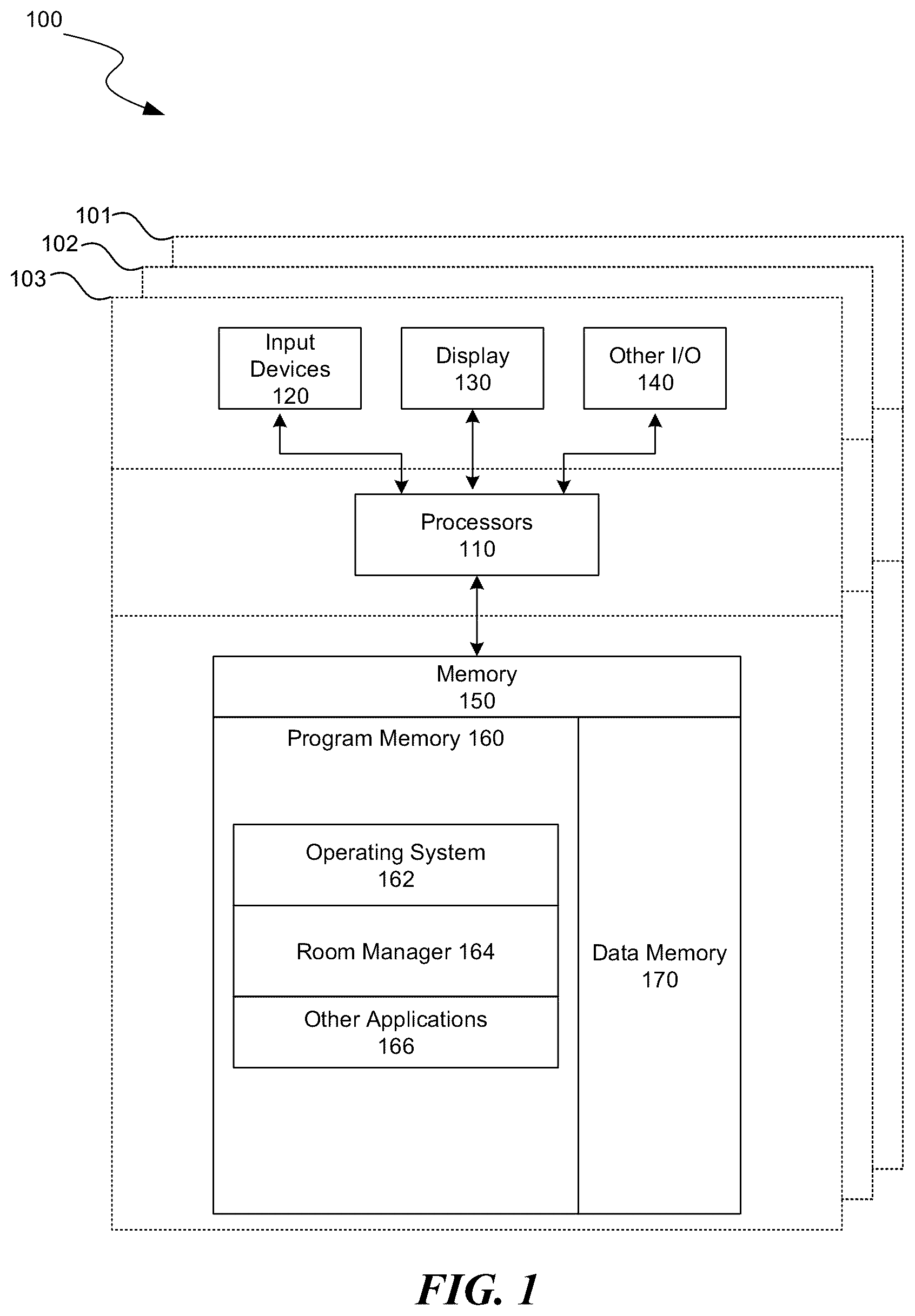 Patent US12100111 Figure 1 – Mapping a real-world room for a shared artificial reality environment