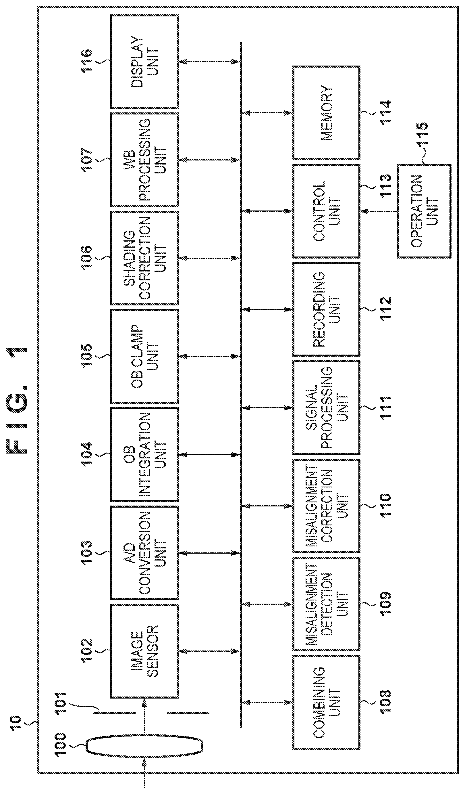 Patent US12100123 — Image processing apparatus and image processing method for combining images — Figure 1