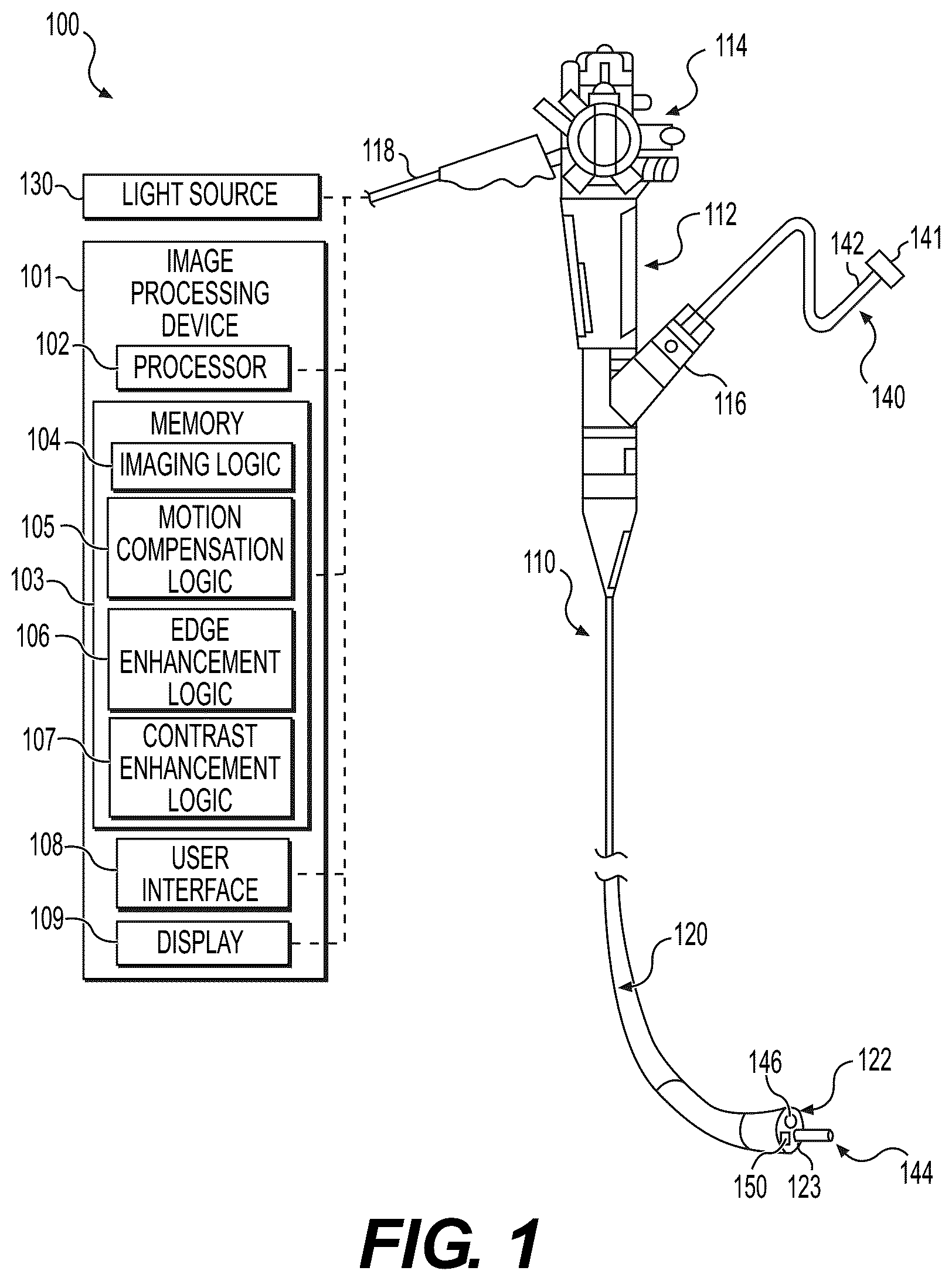 Patent US12100127 — Color extrapolation from monochrome image sensor — Figure 1