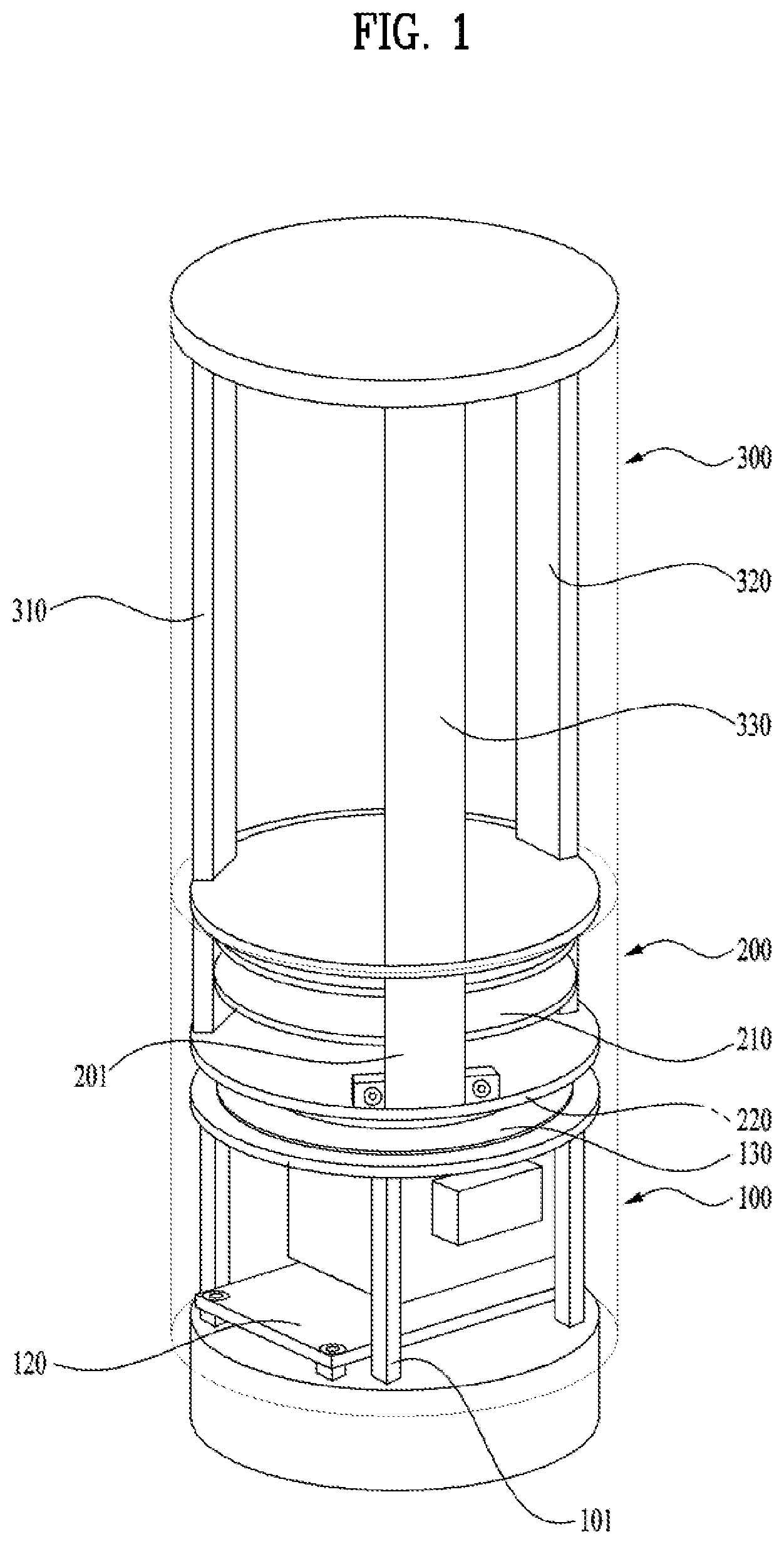 Patent US12100319 — Rotating display apparatus using semiconductor light-emitting device — Figure 1