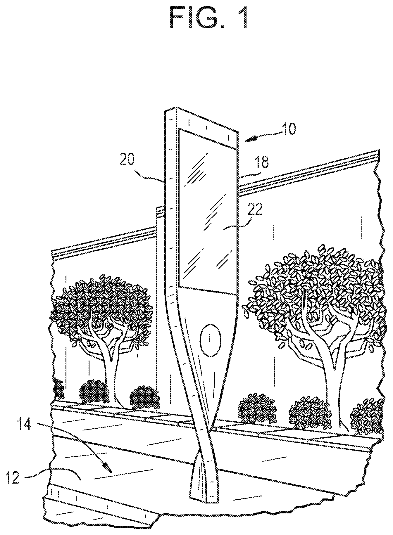 Patent US12100320 — Billboard advertising structure — Figure 1