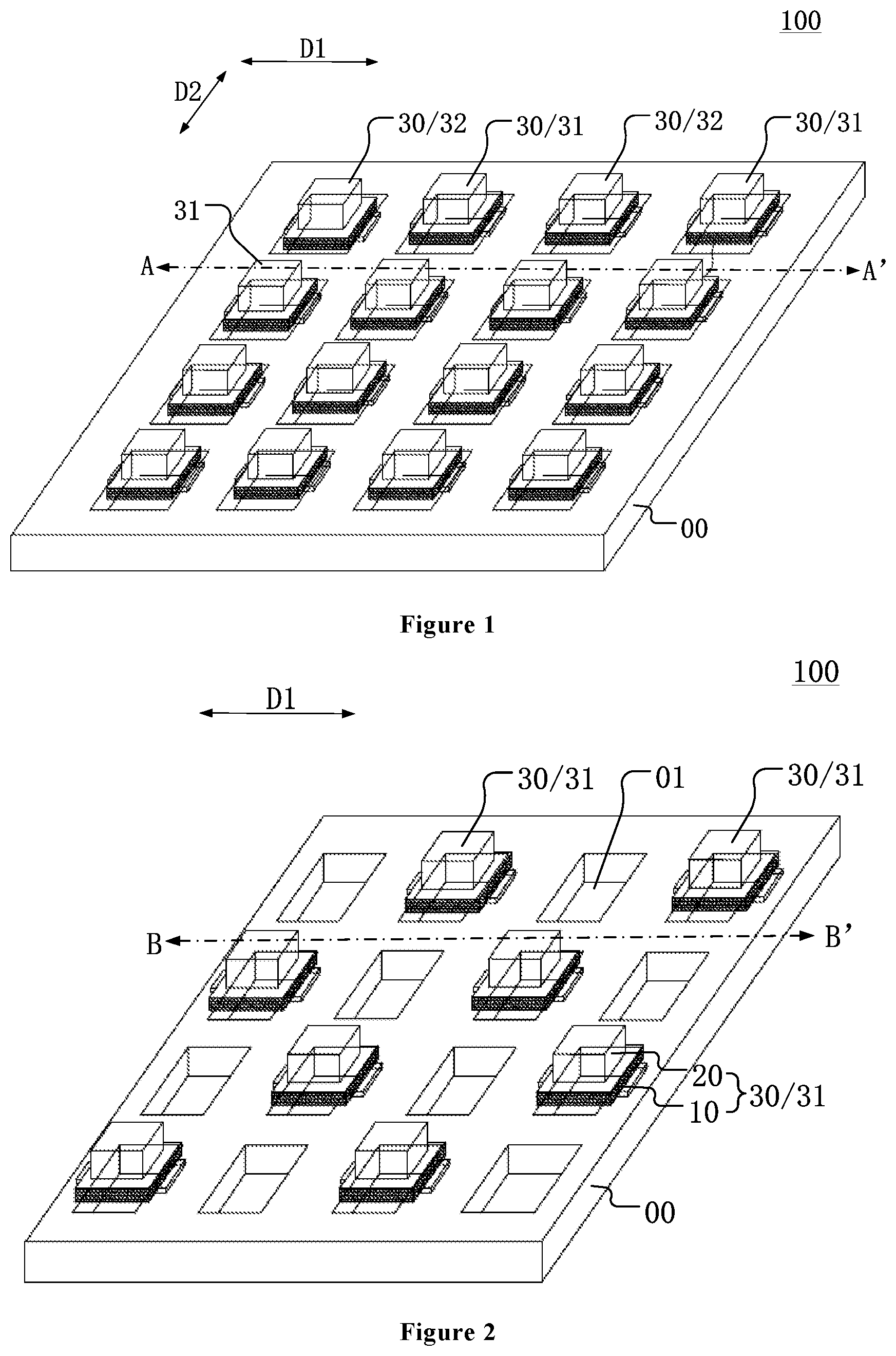 Patent US12100322 — Stretchable display panel and control method, and display device — Figure 1