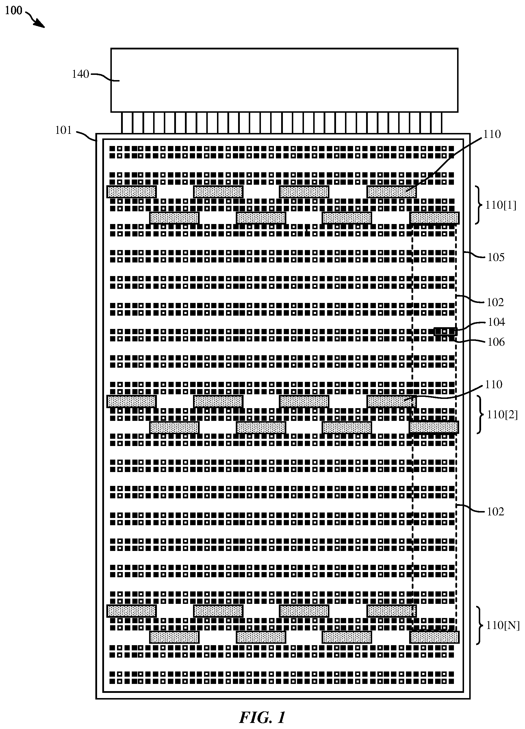 Patent US12100333 — Hybrid architecture for zero border display — Figure 1