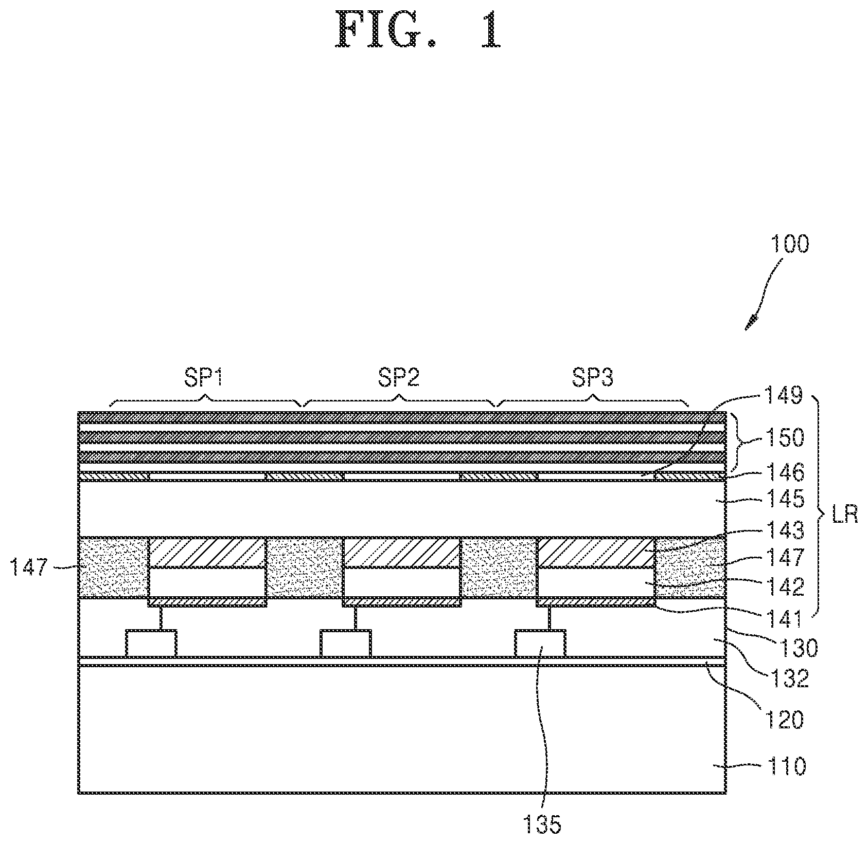 Patent US12100340 — Display apparatus and method of manufacturing the same — Figure 1
