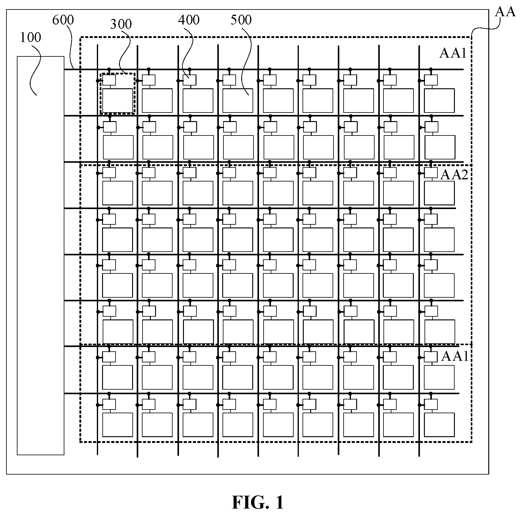 Patent US12100342 — Display panel and display having cascaded shift registers — Figure 1