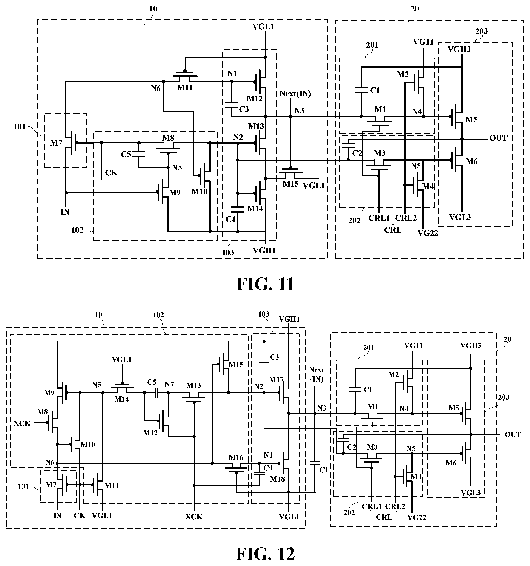 Patent US12100342 Figure 7 – Display panel and display having cascaded shift registers