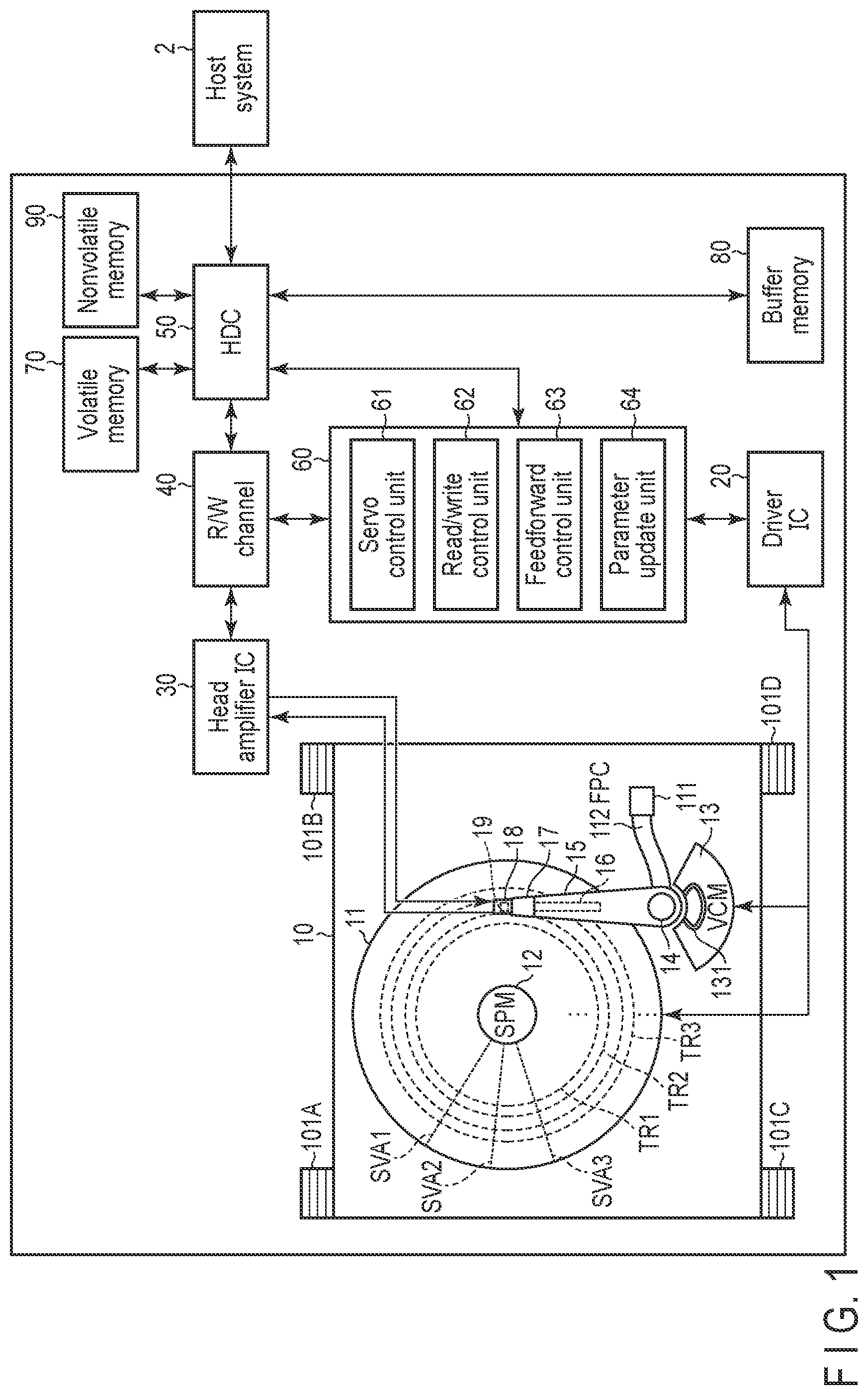 Patent US12100423 Figure 1 – Magnetic disk device and head control method