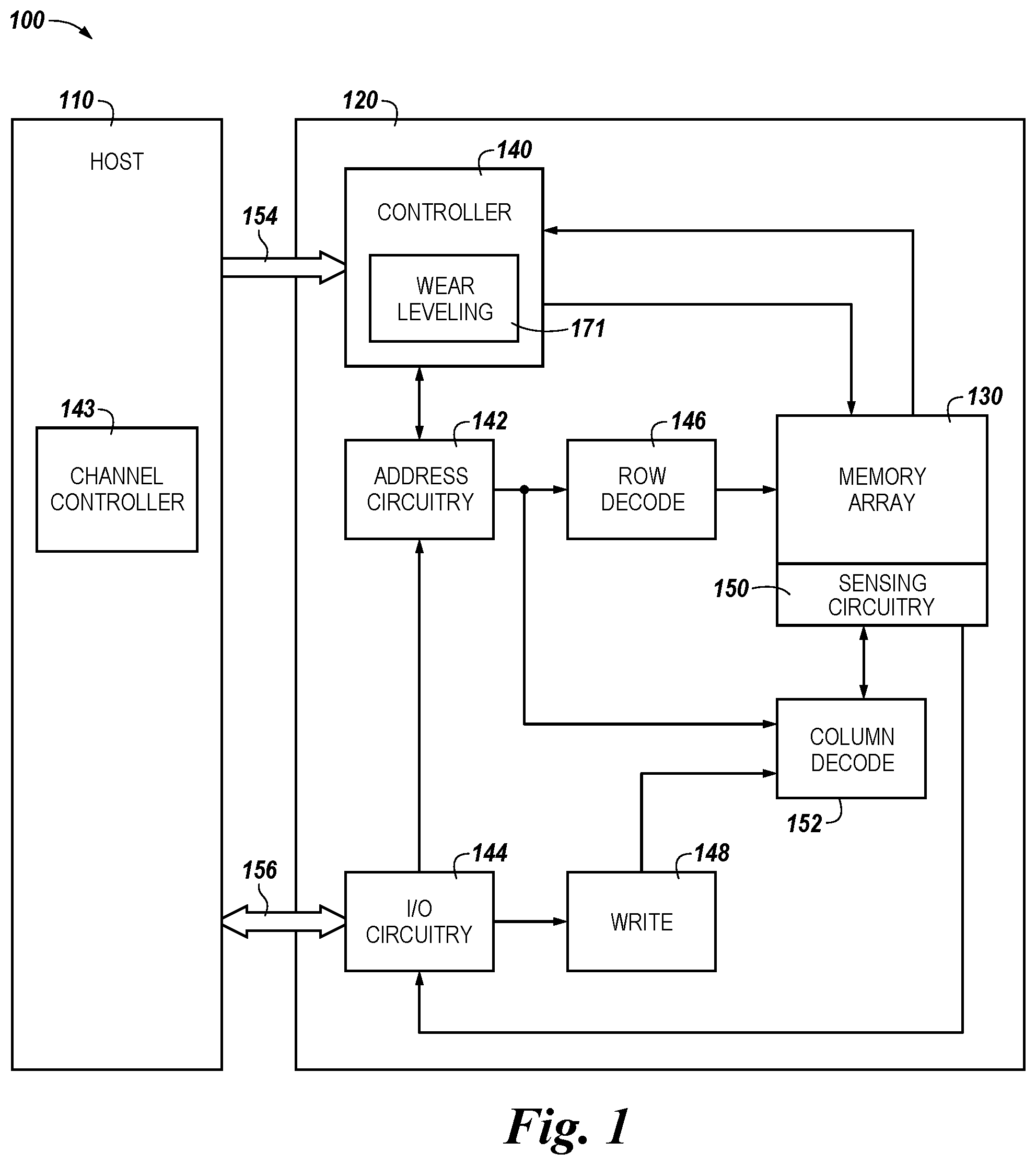 Patent US12100439 — Sensing operations in memory — Figure 1
