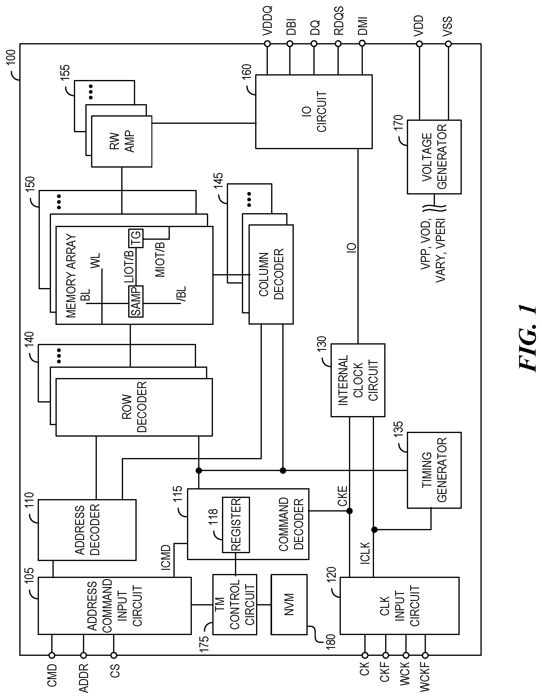 Patent US12100476 Figure 1 – Test mode security circuit