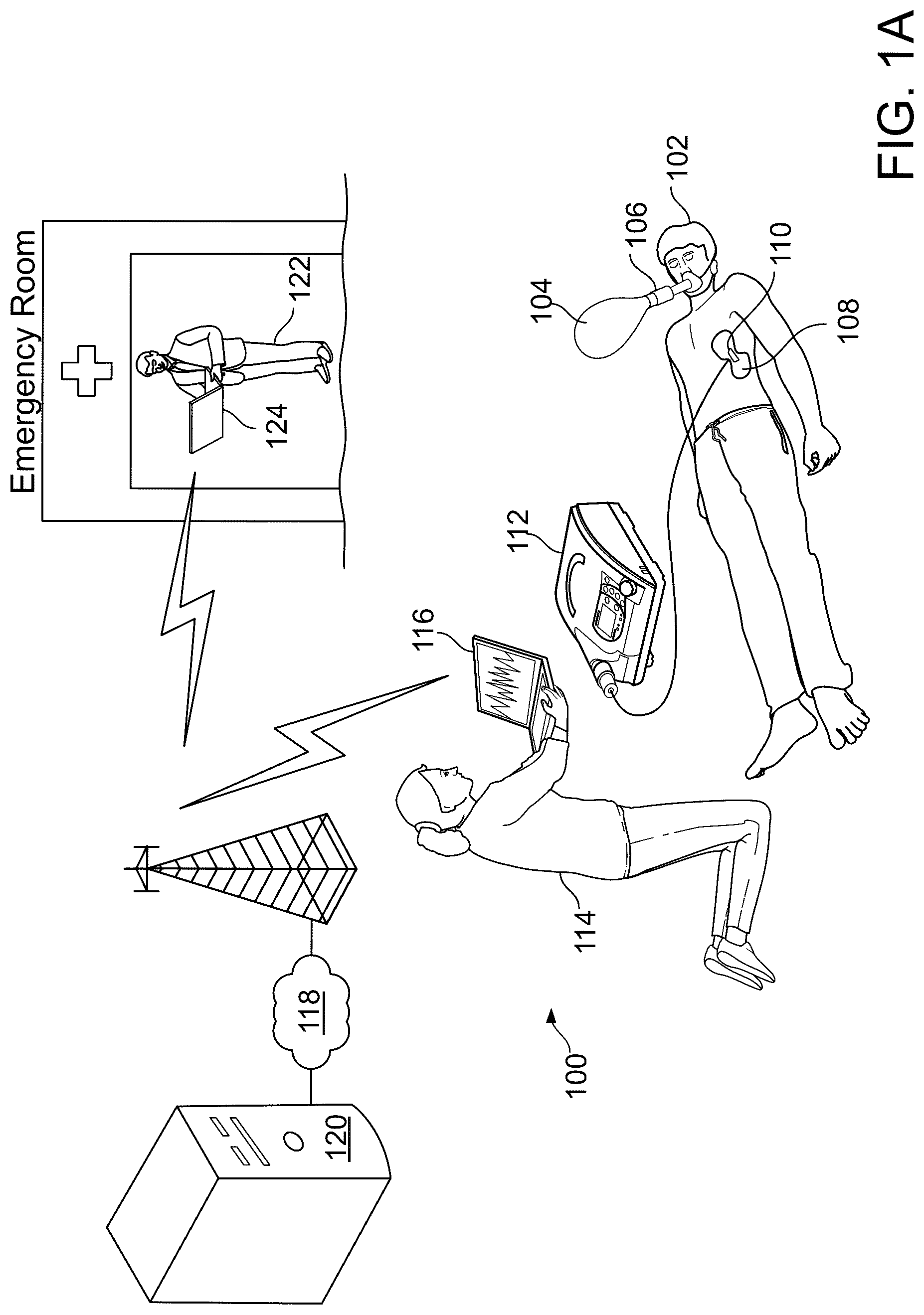 Patent US12100503 — Rescue performance metrics for CPR and traumatic brain injury — Figure 1