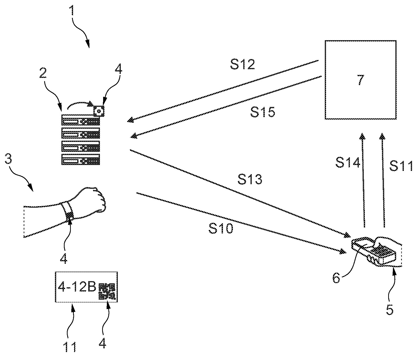 Patent US12100505 Figure 1 – Medical patient validation device