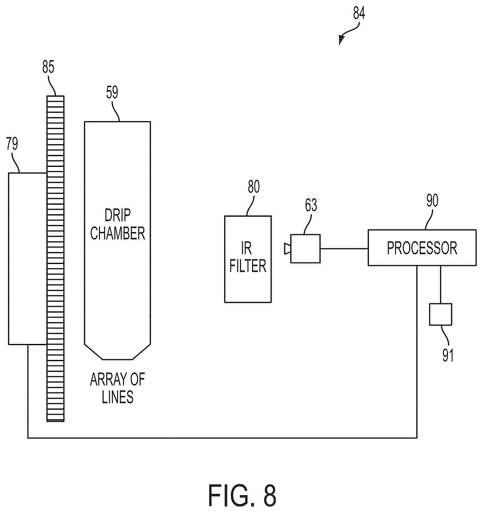 Patent US12100507 Figure 8 – System, method, and apparatus for monitoring, regulating, or controlling fluid flow