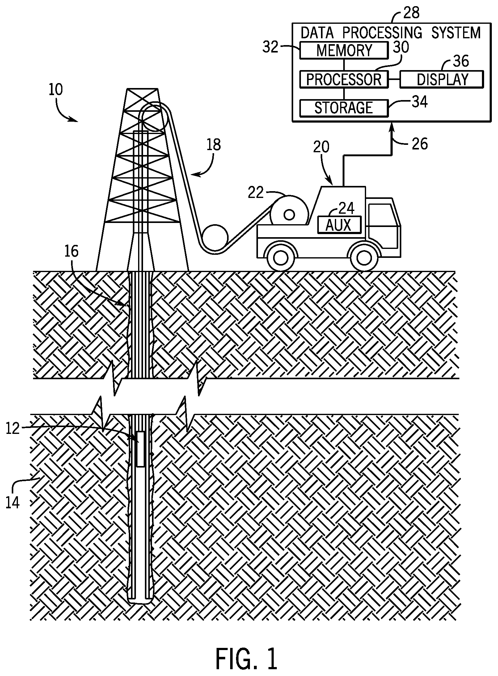 Patent US12100524 — Dual-function radiation shielding for downhole tool — Figure 1