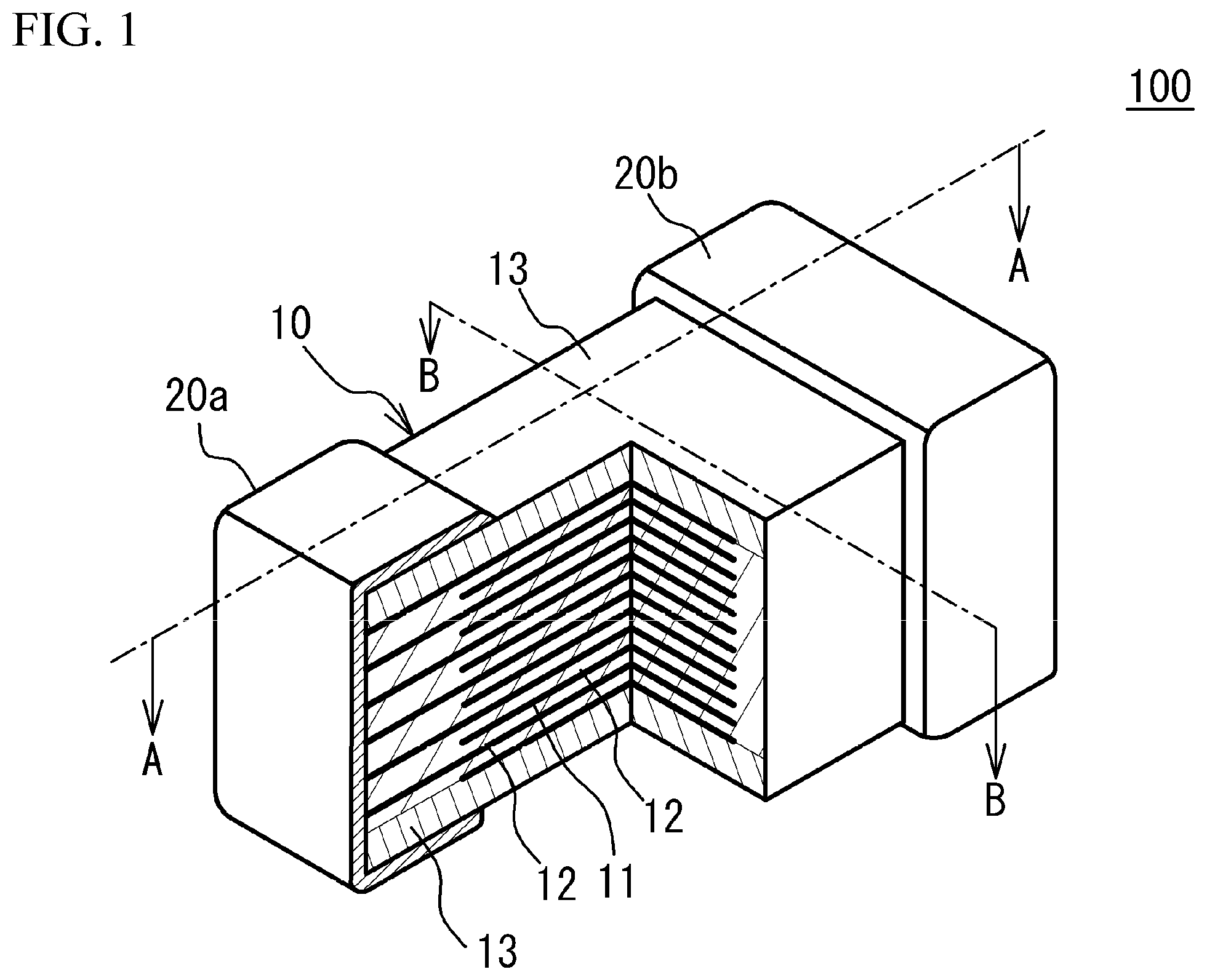 Patent US12100551 — Ceramic electronic device — Figure 1