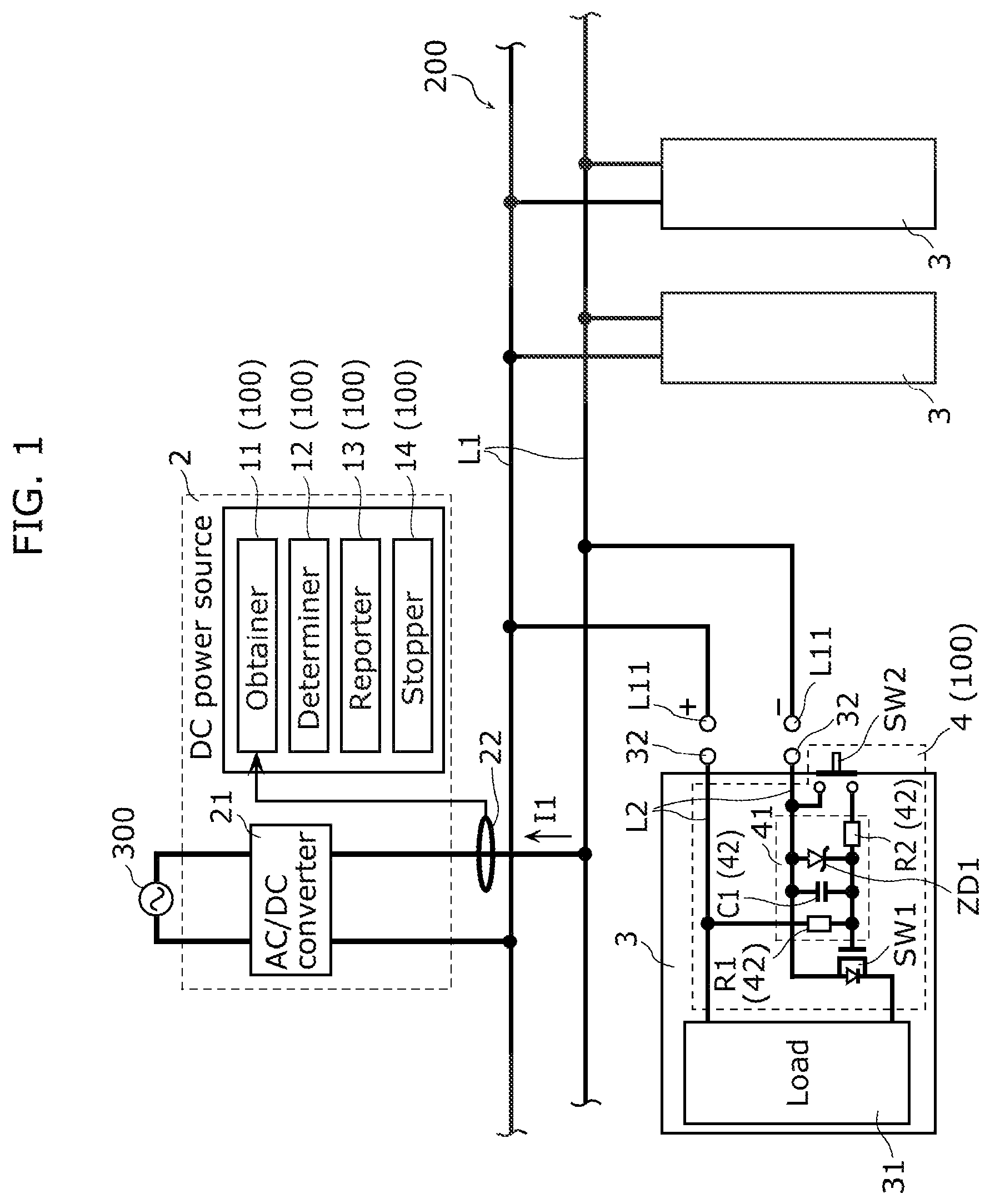 Patent US12100563 — Arc detection system, arc detection method, and recording medium — Figure 1