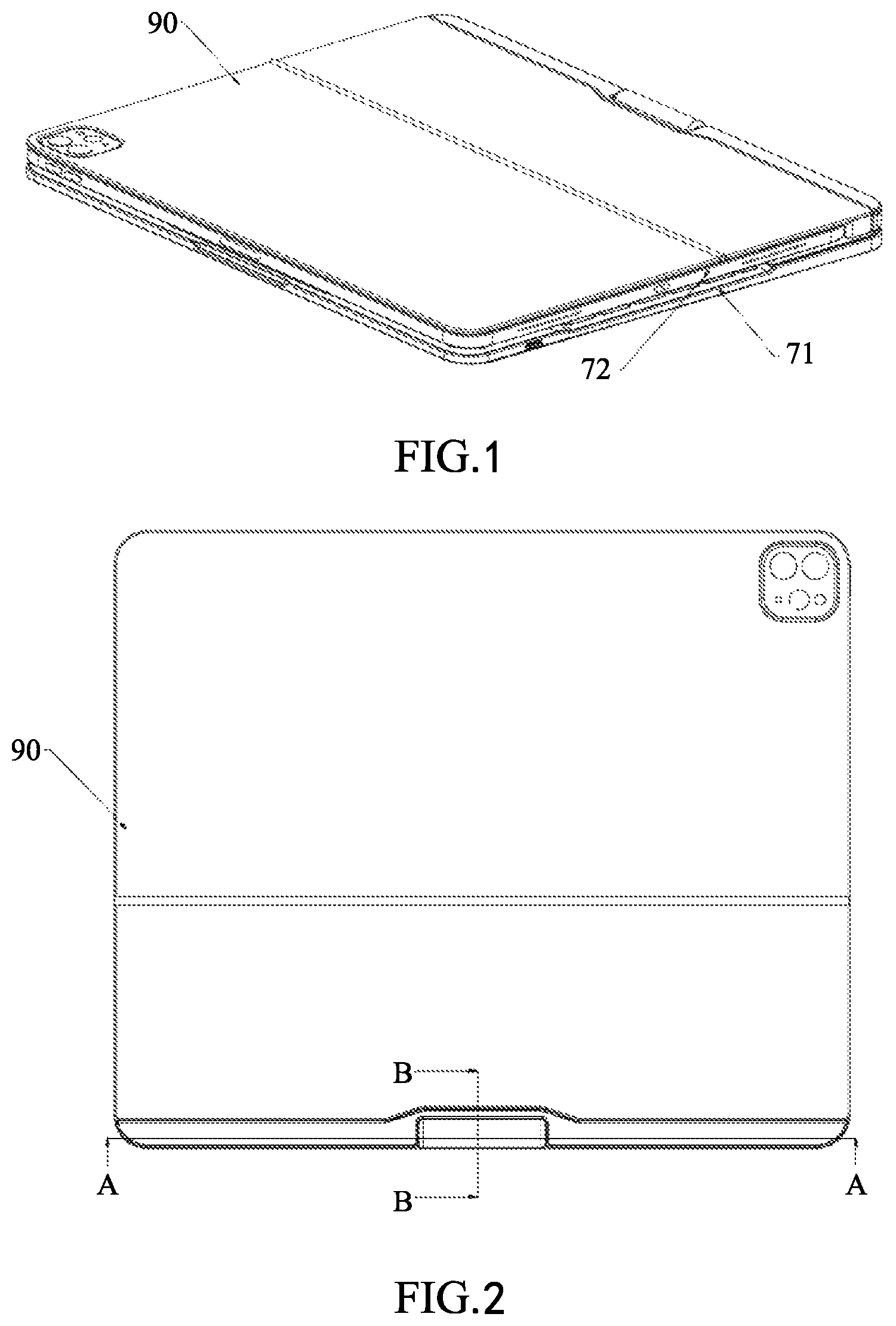 Patent US12100564 — Keyboard with a two-way rotating support frame — Figure 1