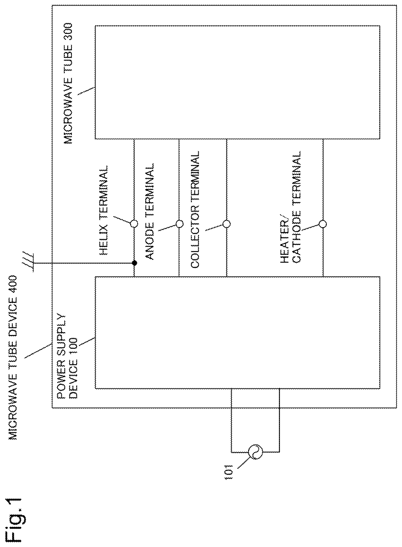 Patent US12100570 — Power supply device, microwave tube device, power supply method, and recording medium — Figure 1
