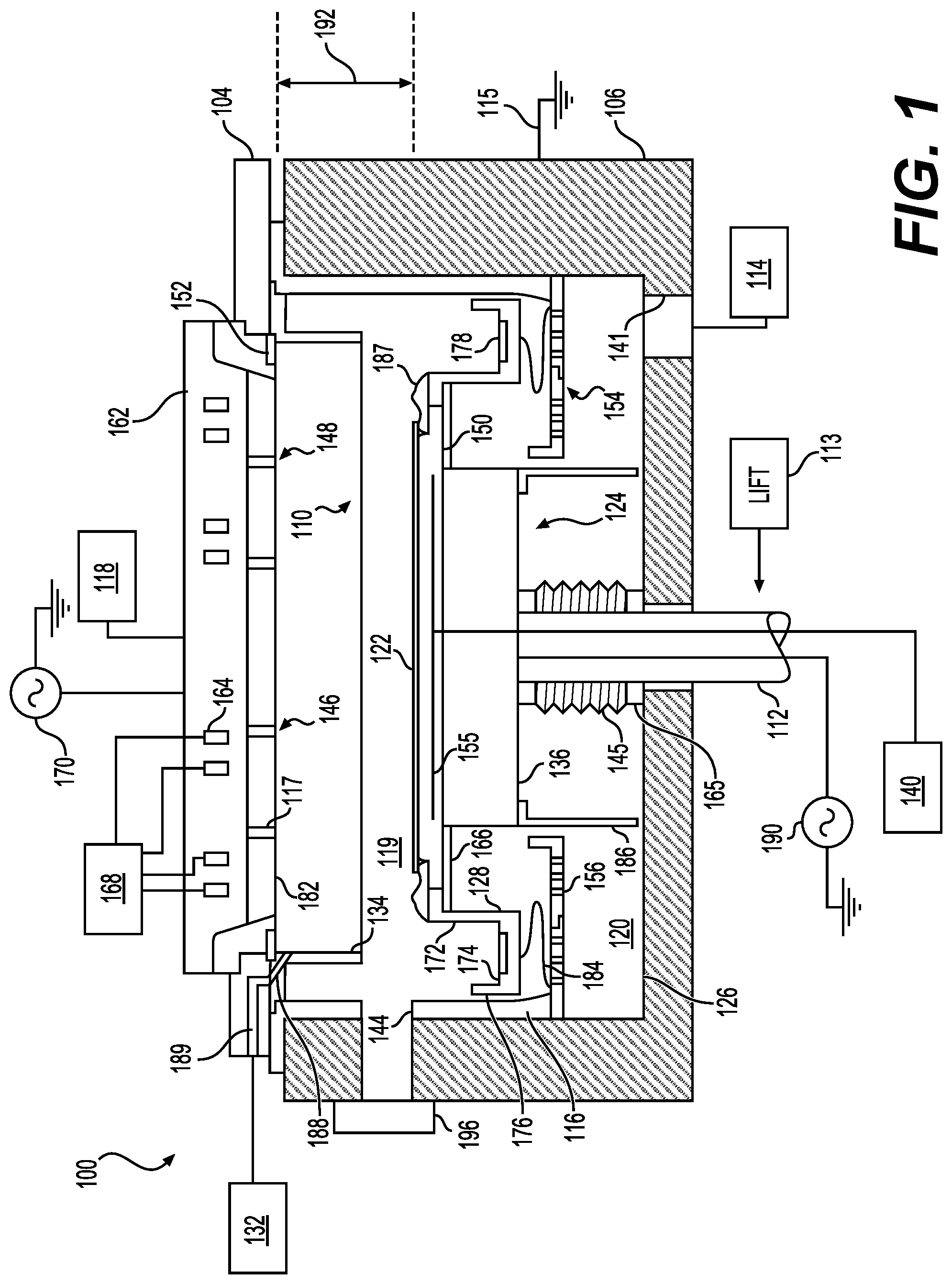 Patent US12100576 — Metal oxide preclean chamber with improved selectivity and flow conductance — Figure 1
