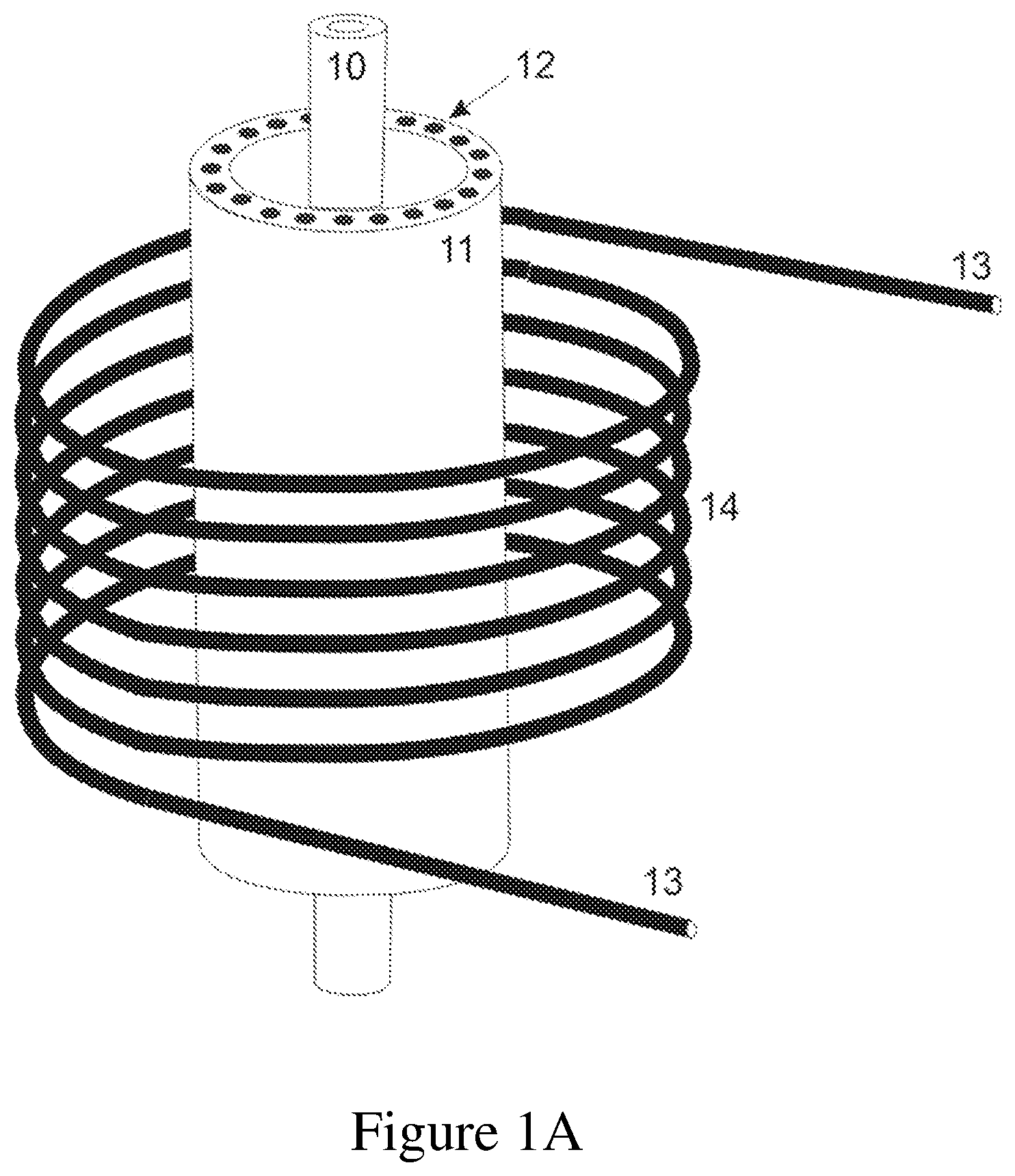 Patent US12100583 Figure 1 – Electrospray ion source for spectrometry using inductively heated gas