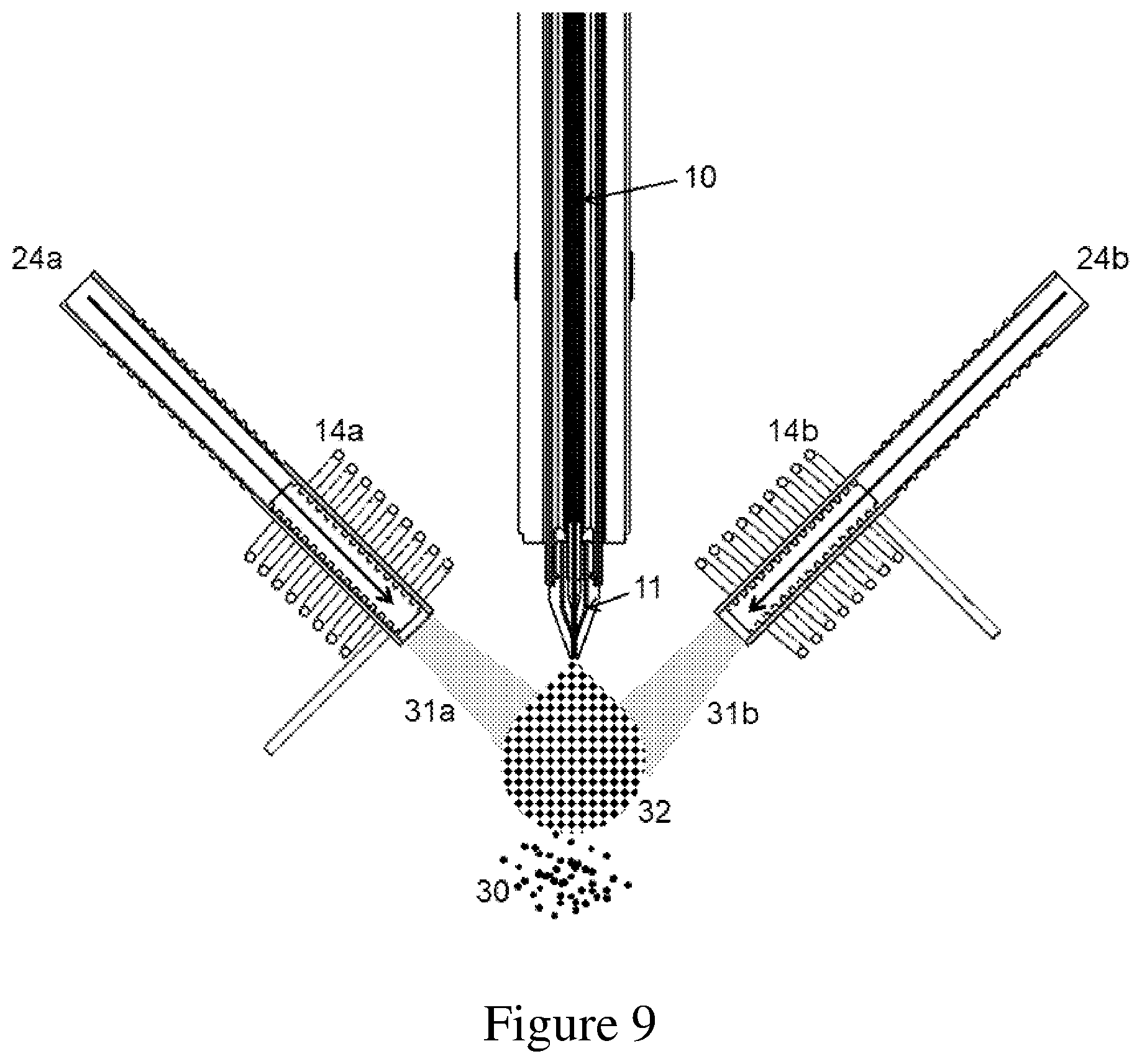 Patent US12100583 Figure 7 – Electrospray ion source for spectrometry using inductively heated gas