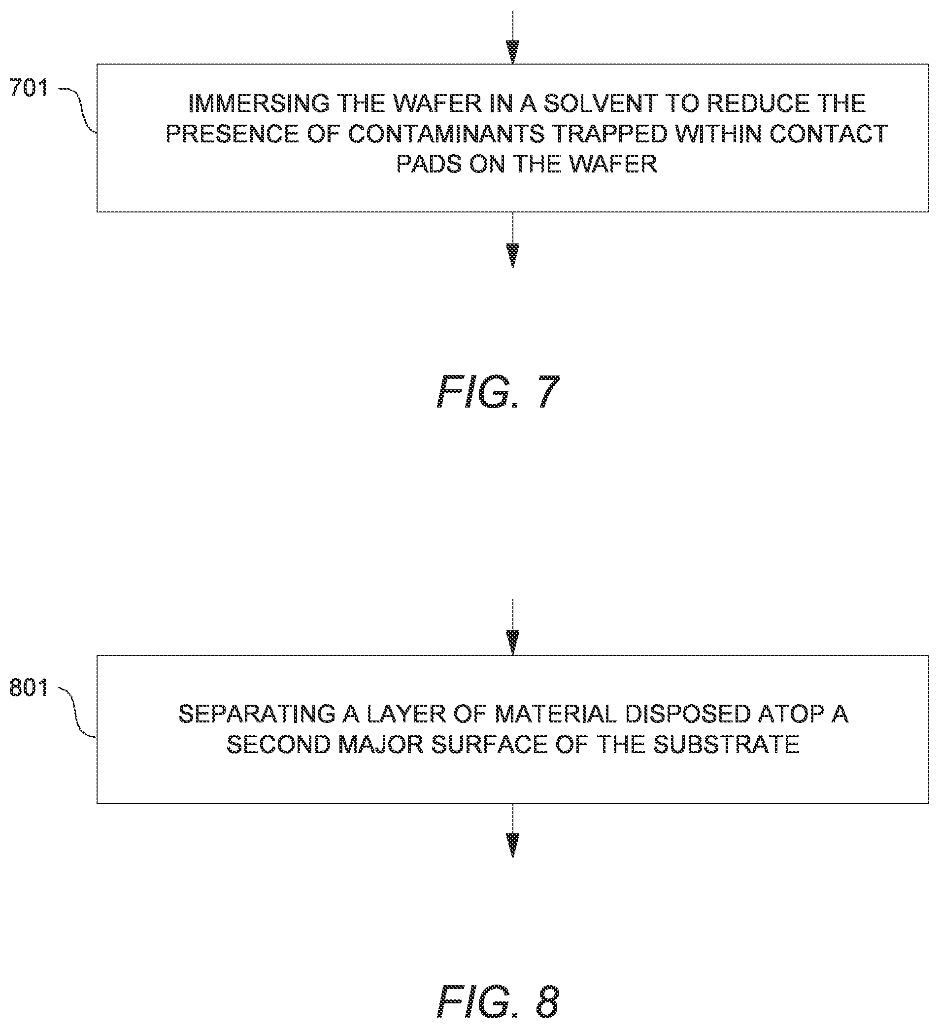 Patent US12100622 Figure 7 – Method of reducing residual contamination in singulated semiconductor die