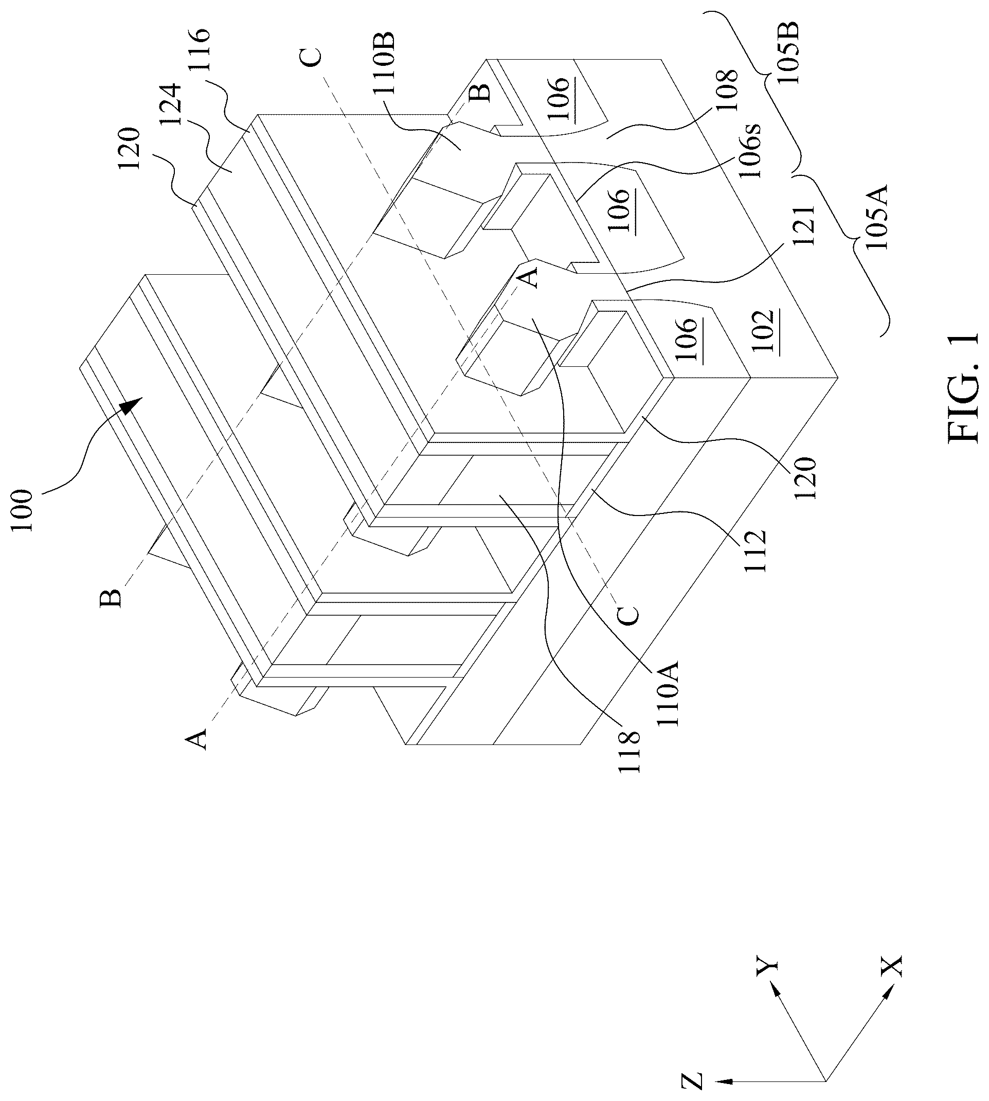 Patent US12100626 — Source/drain epitaxial structures for semiconductor devices — Figure 1