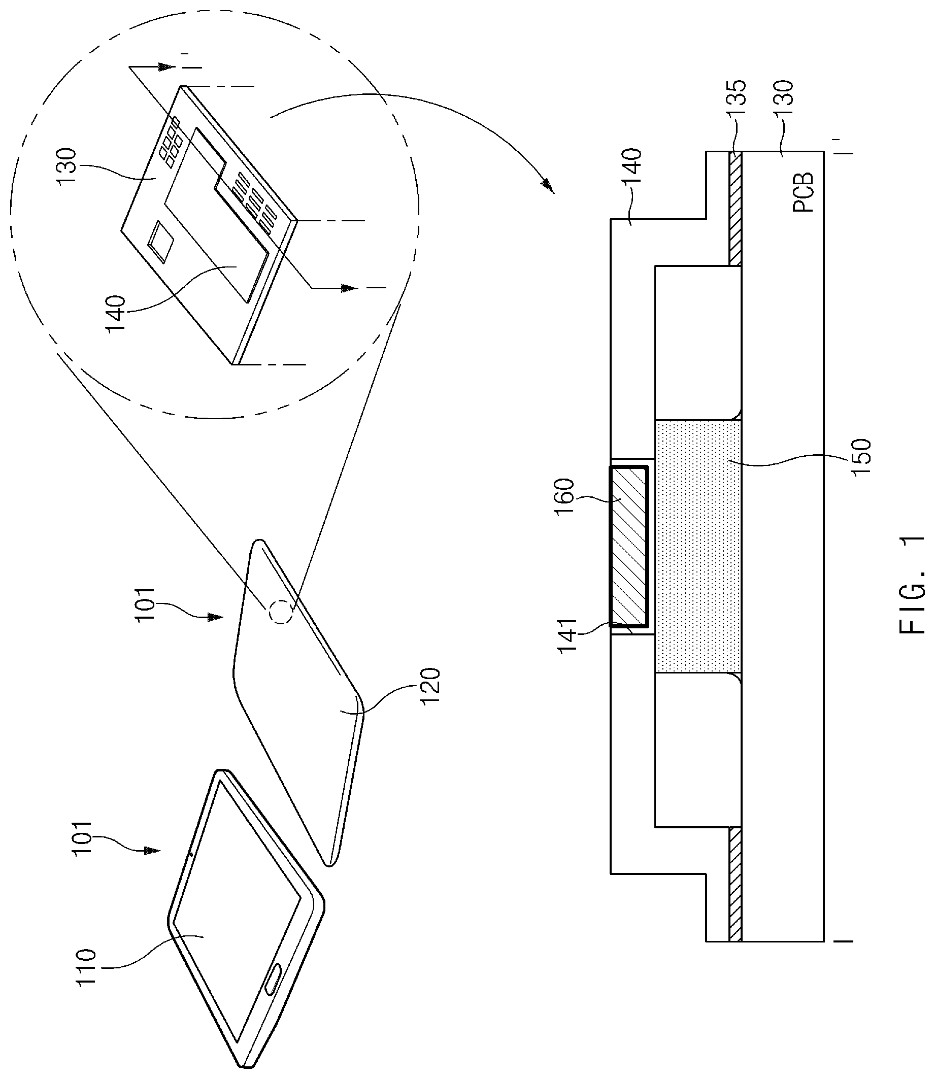 Patent US12100637 — Electronic device including cooling structure — Figure 1