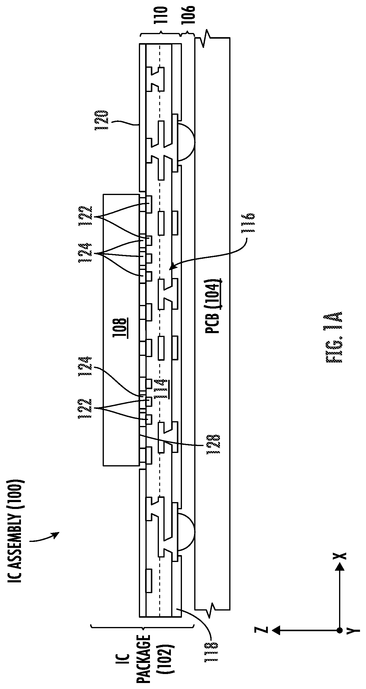 Patent US12100645 — Integrated circuit (IC) package employing added metal for embedded metal traces in ETS-based substrate for reduced signal path impedance, and related fabrication methods — Figure 1