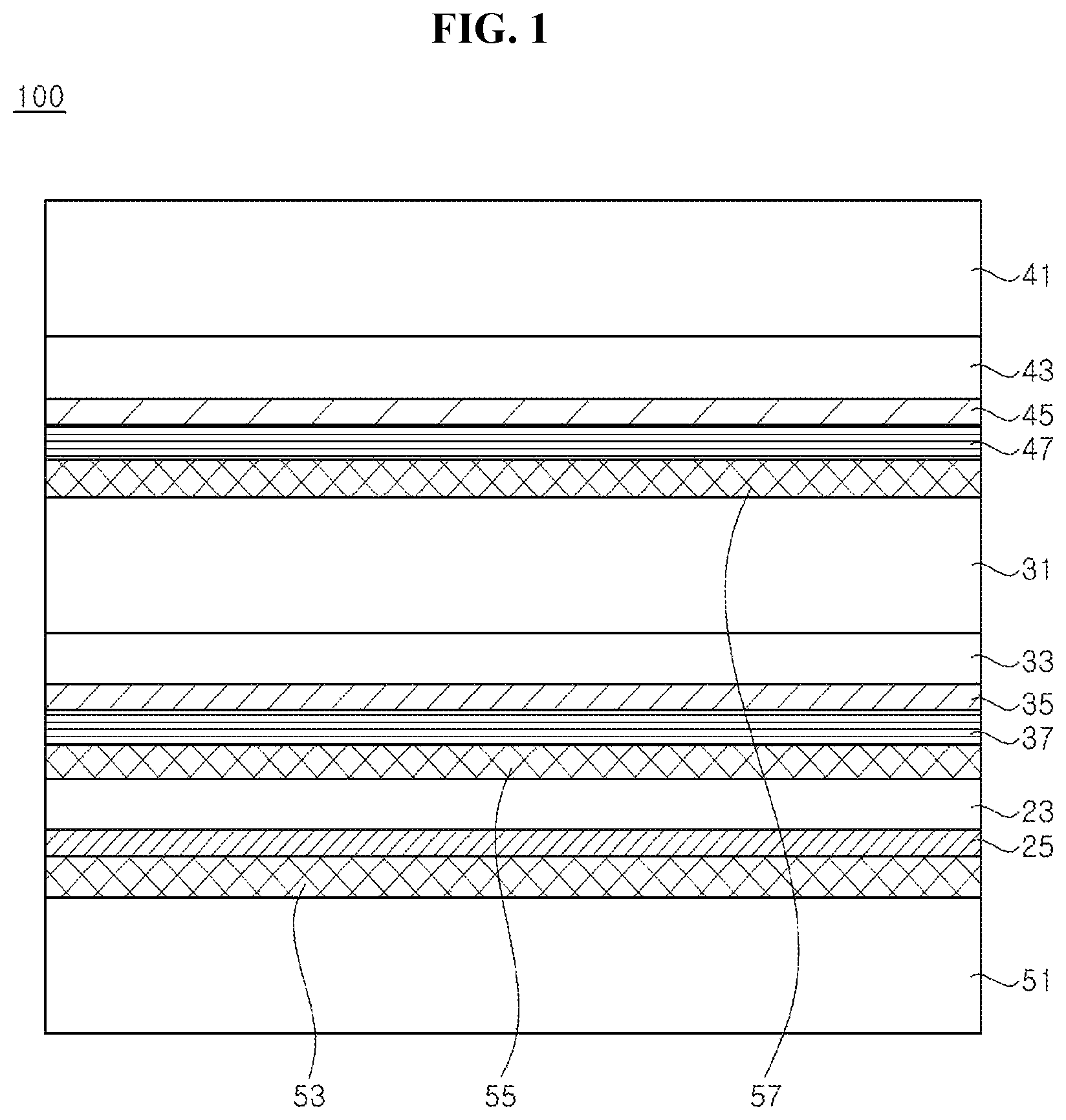 Patent US12100696 — Light emitting diode for display and display apparatus having the same — Figure 1