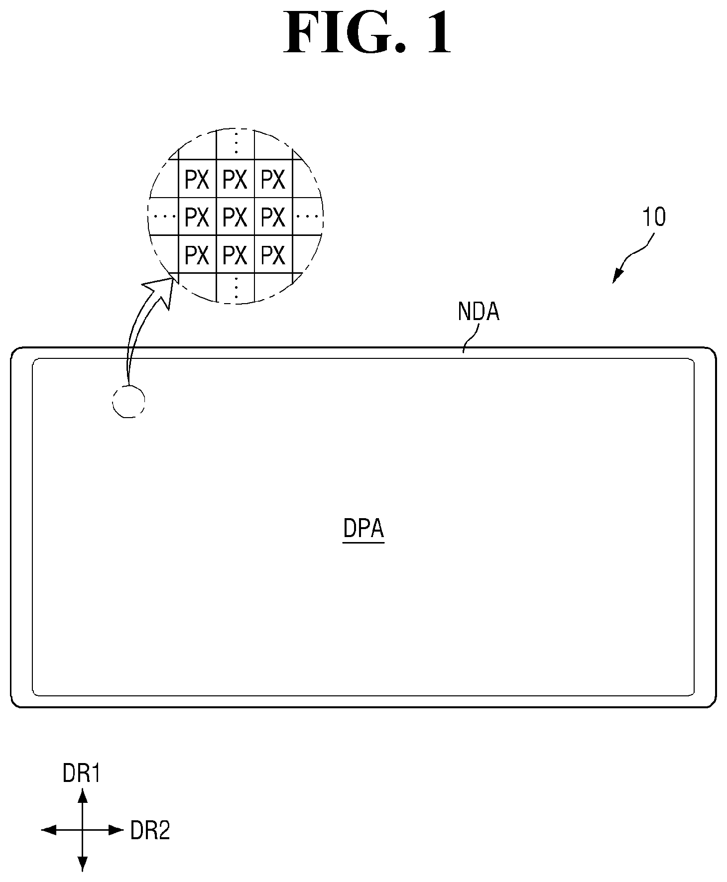 Patent US12100699 Figure 1 – Display device