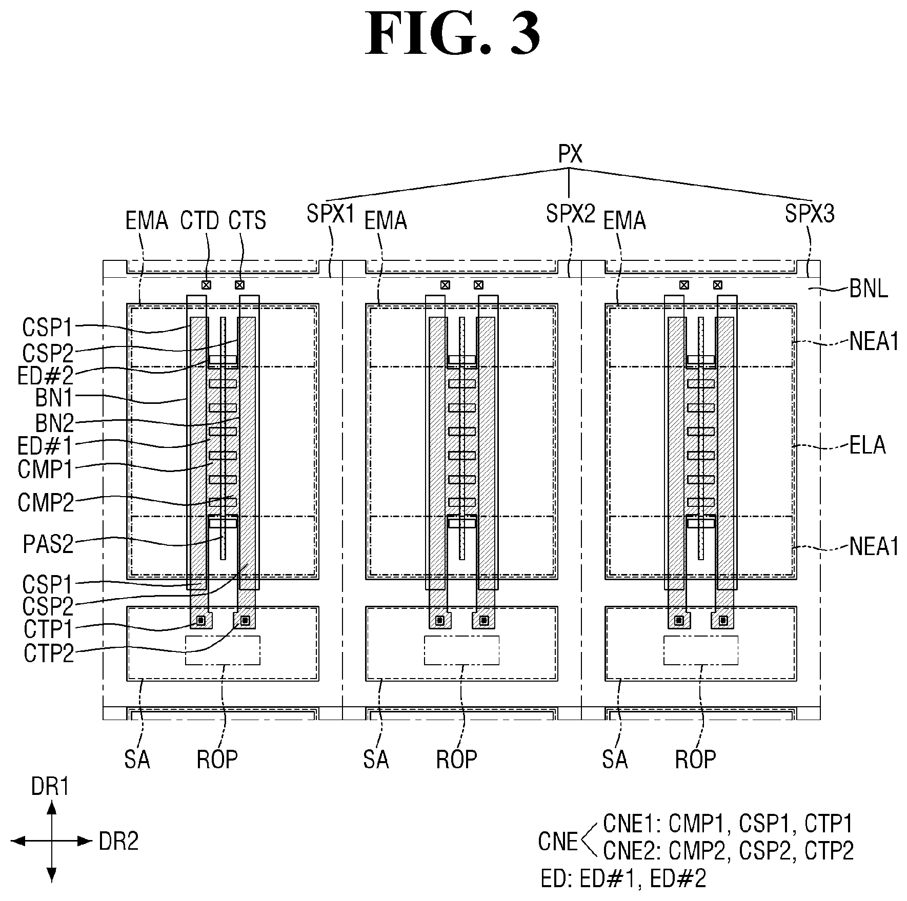 Patent US12100699 Figure 3 – Display device