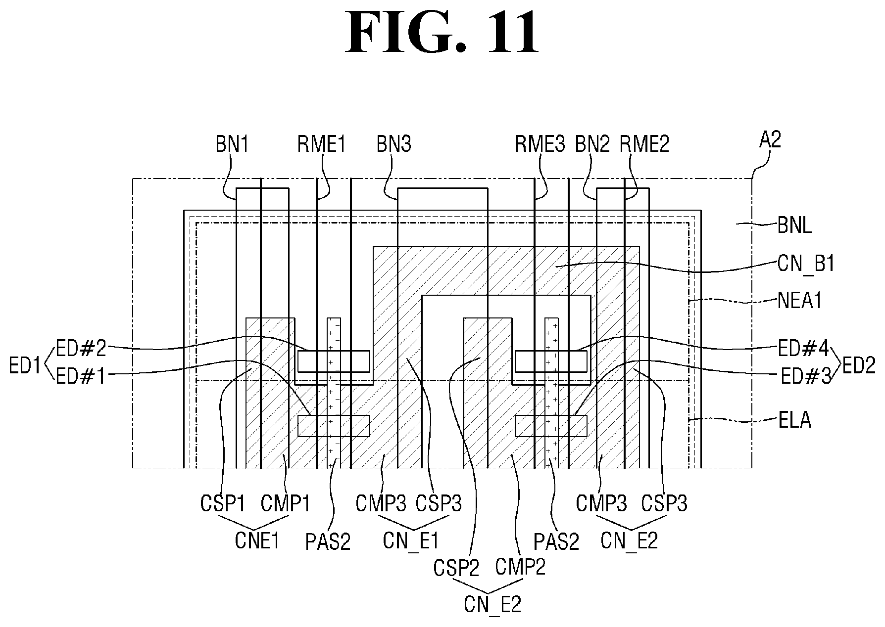 Patent US12100699 Figure 11 – Display device