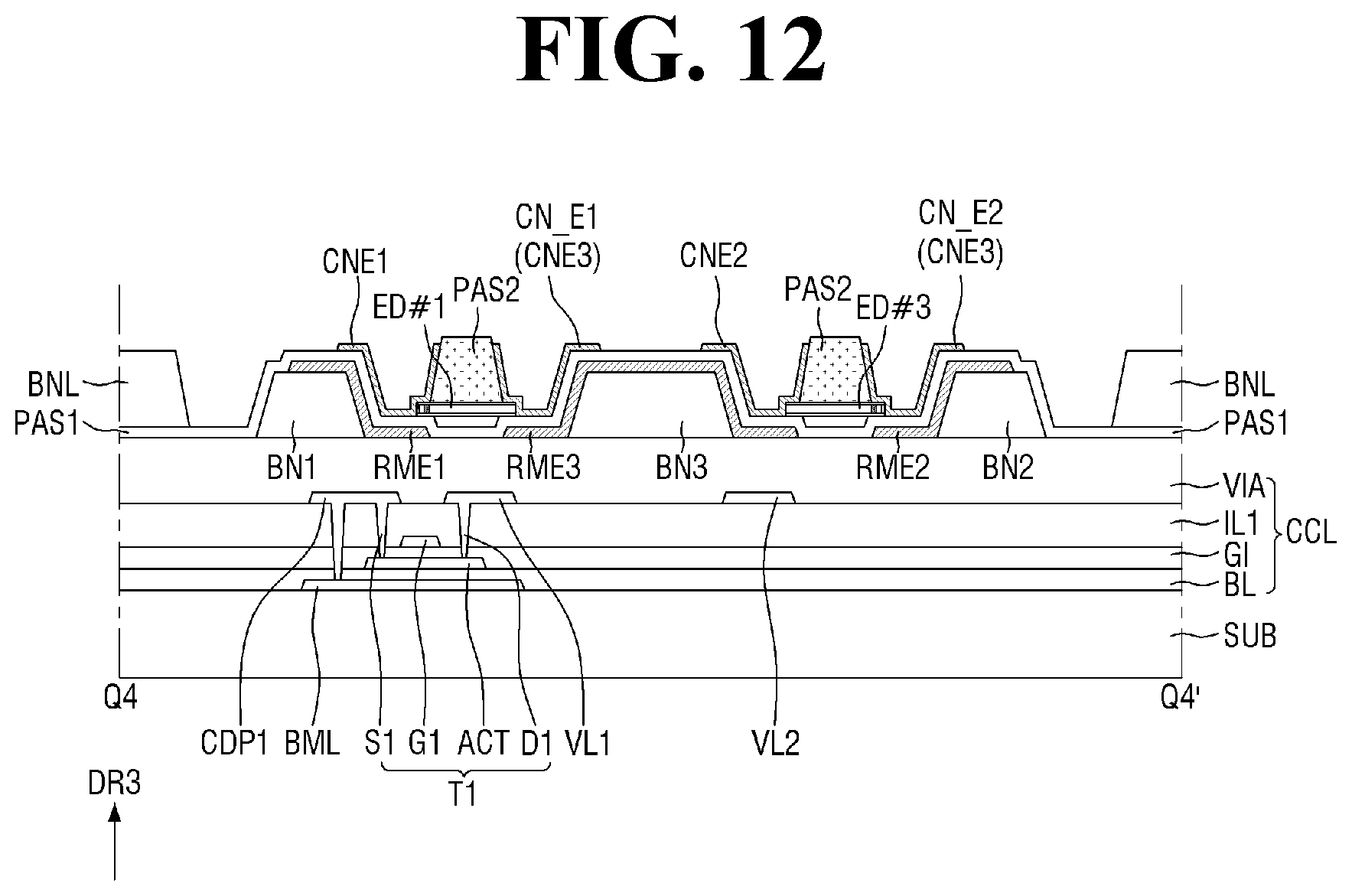 Patent US12100699 Figure 12 – Display device