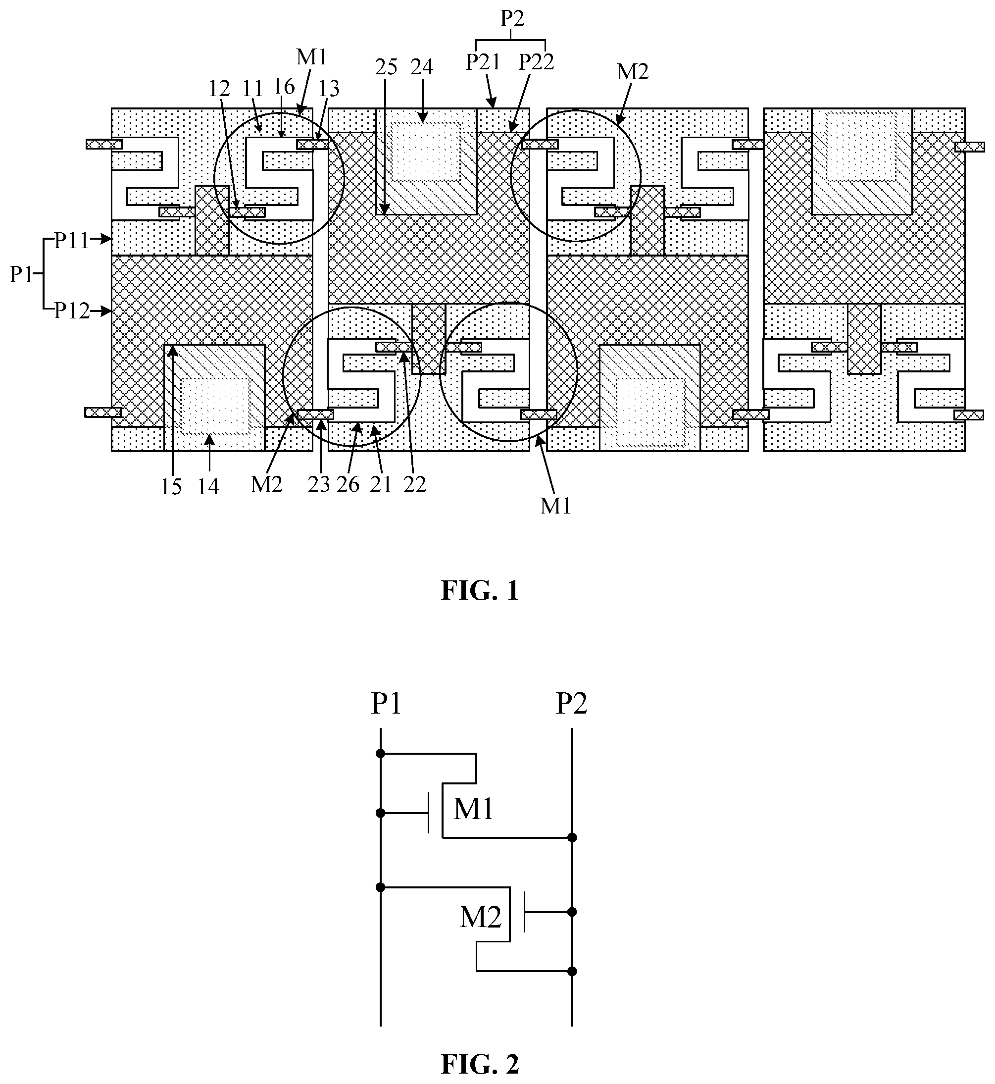 Patent US12100703 — Electrostatic protection circuit and manufacturing method thereof, array substrate and display device — Figure 1