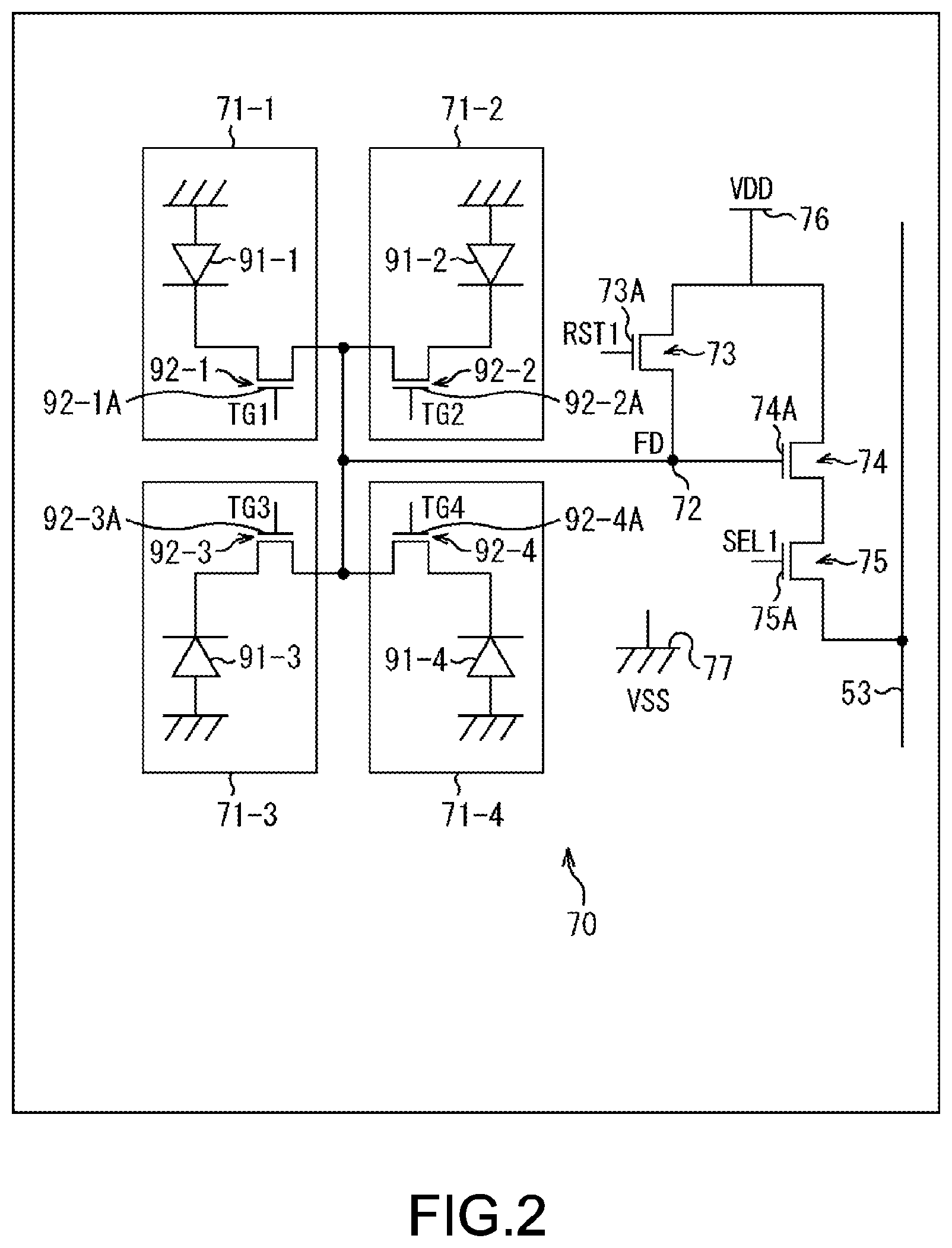 Patent US12100721 Figure 2 – Solid-state image pickup device and electronic apparatus having a divided pixel separation wall