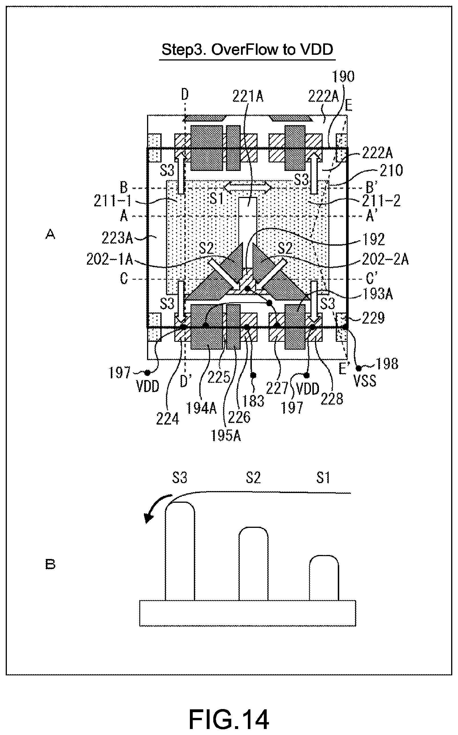 Patent US12100721 Figure 14 – Solid-state image pickup device and electronic apparatus having a divided pixel separation wall
