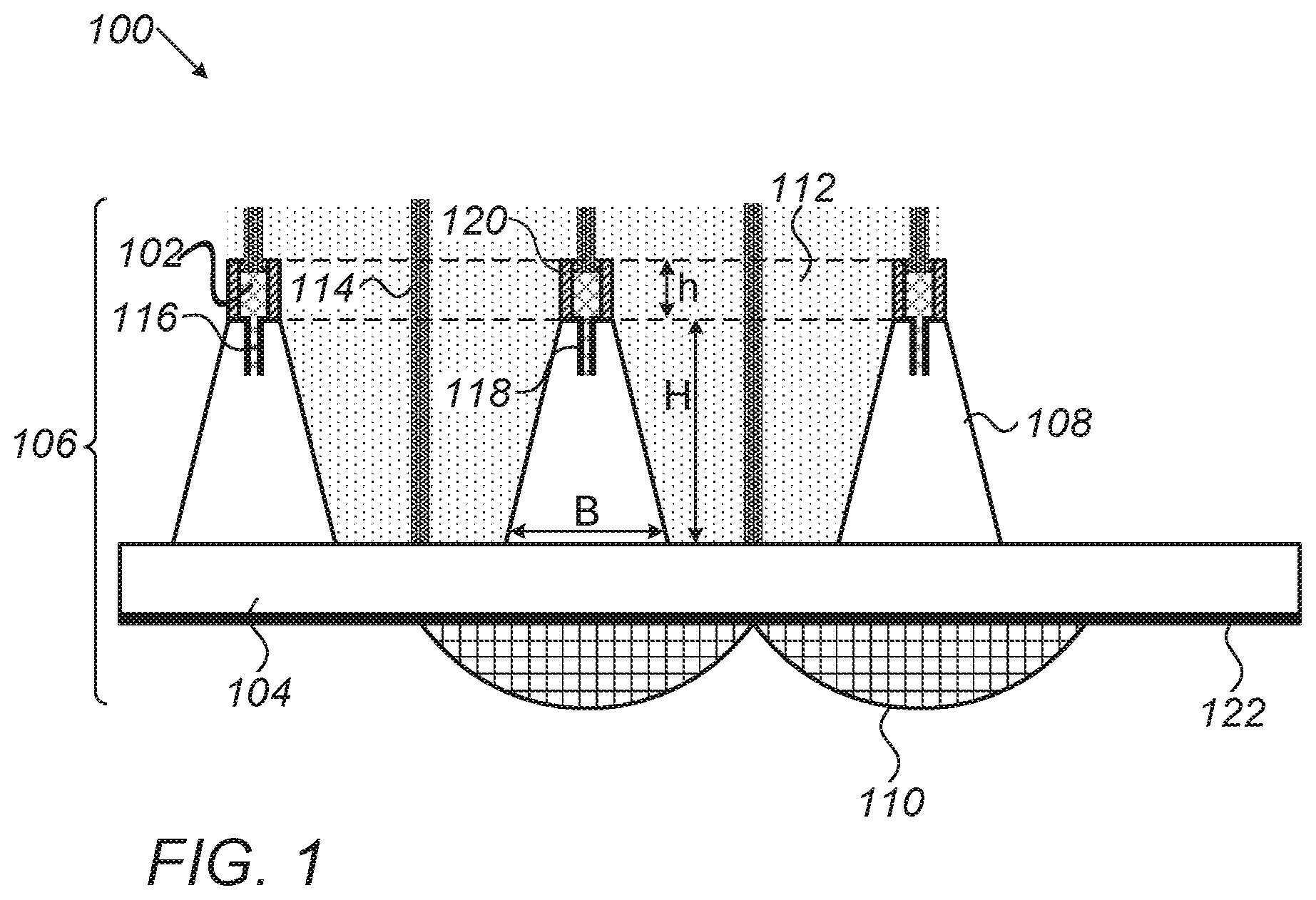 Patent US12100725 — Germanium based focal plane array for the short infrared spectral regime — Figure 1