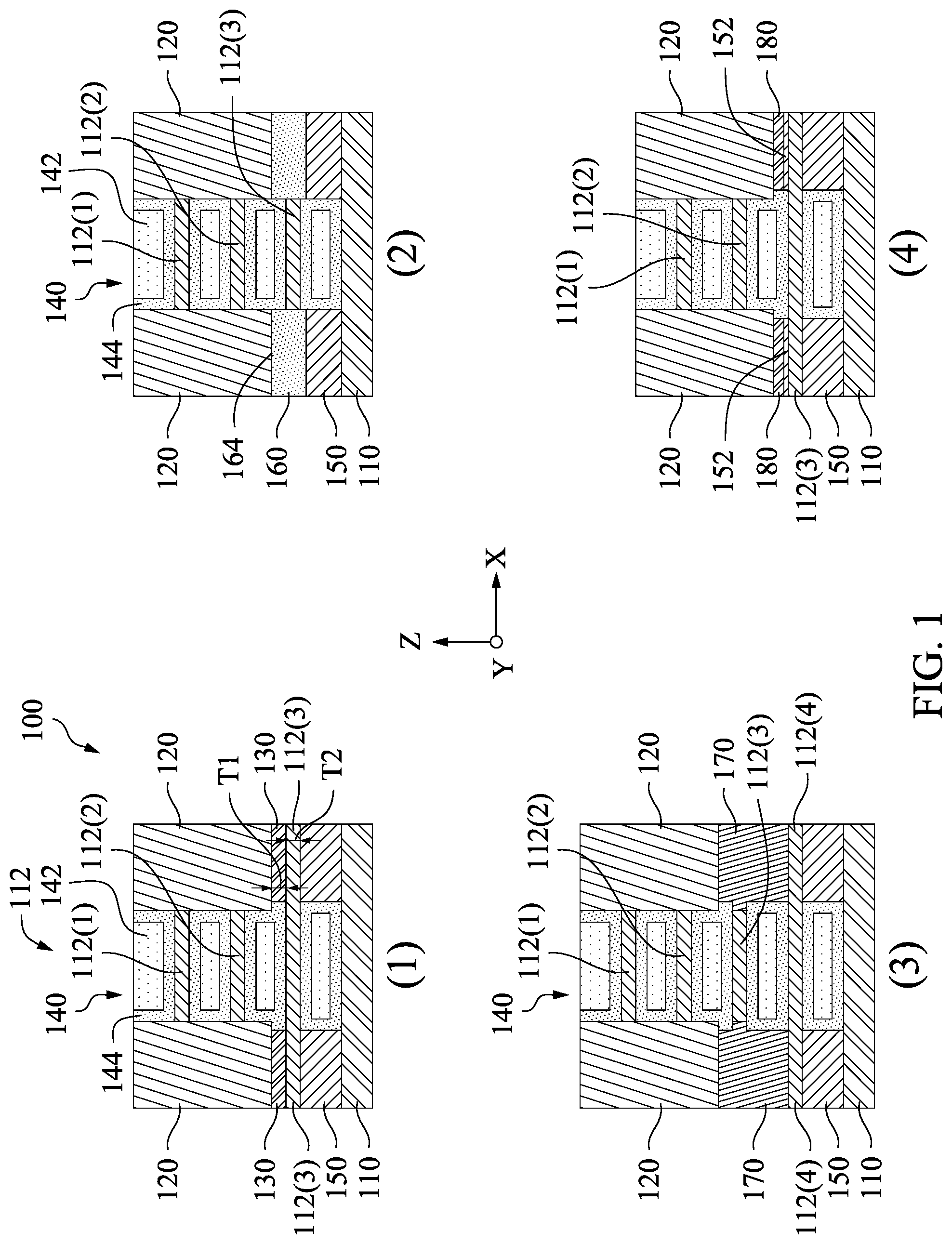 Patent US12100737 — Nanowire stack GAA device with selectable numbers of channel strips — Figure 1
