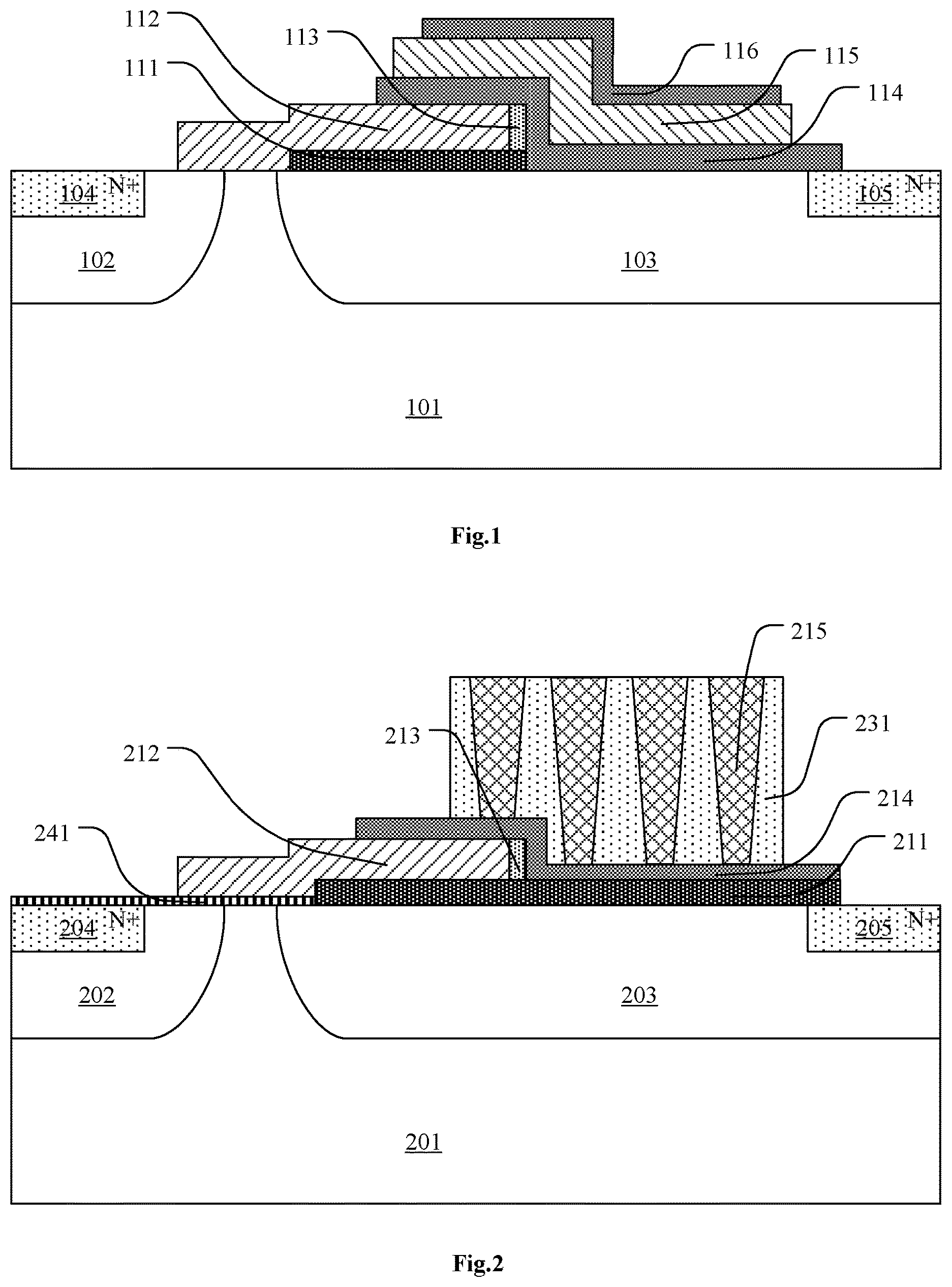 Patent US12100741 — Lateral double-diffused transistor and manufacturing method thereof — Figure 1