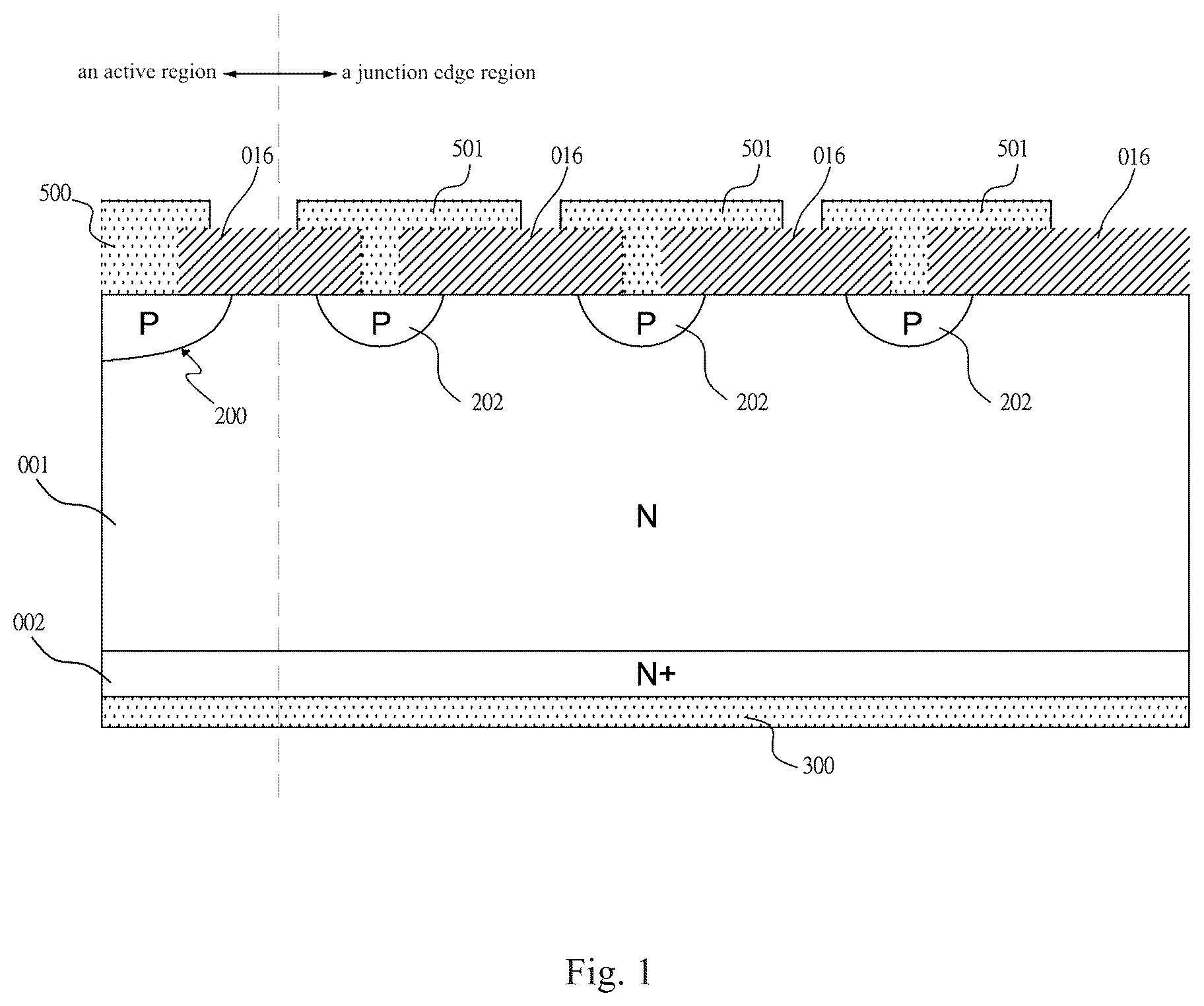 Patent US12100742 — Semiconductor device and junction edge region thereof — Figure 1