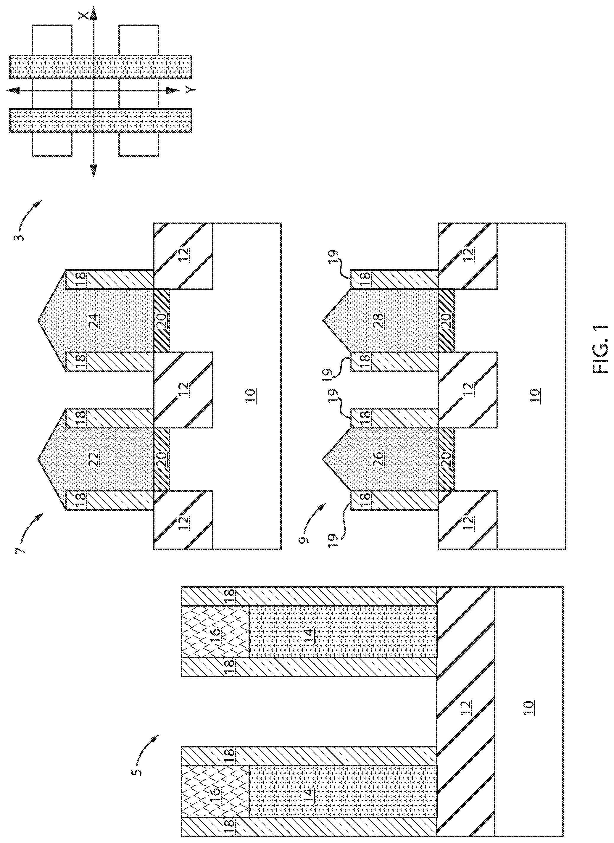 Patent US12100744 — Wrap around contact process margin improvement with early contact cut — Figure 1